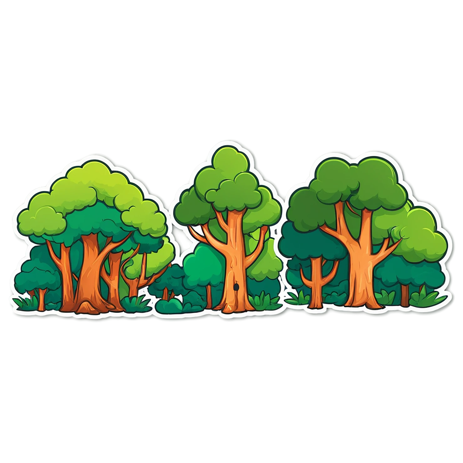 Forest cute sticker isolated on transparent background #16932