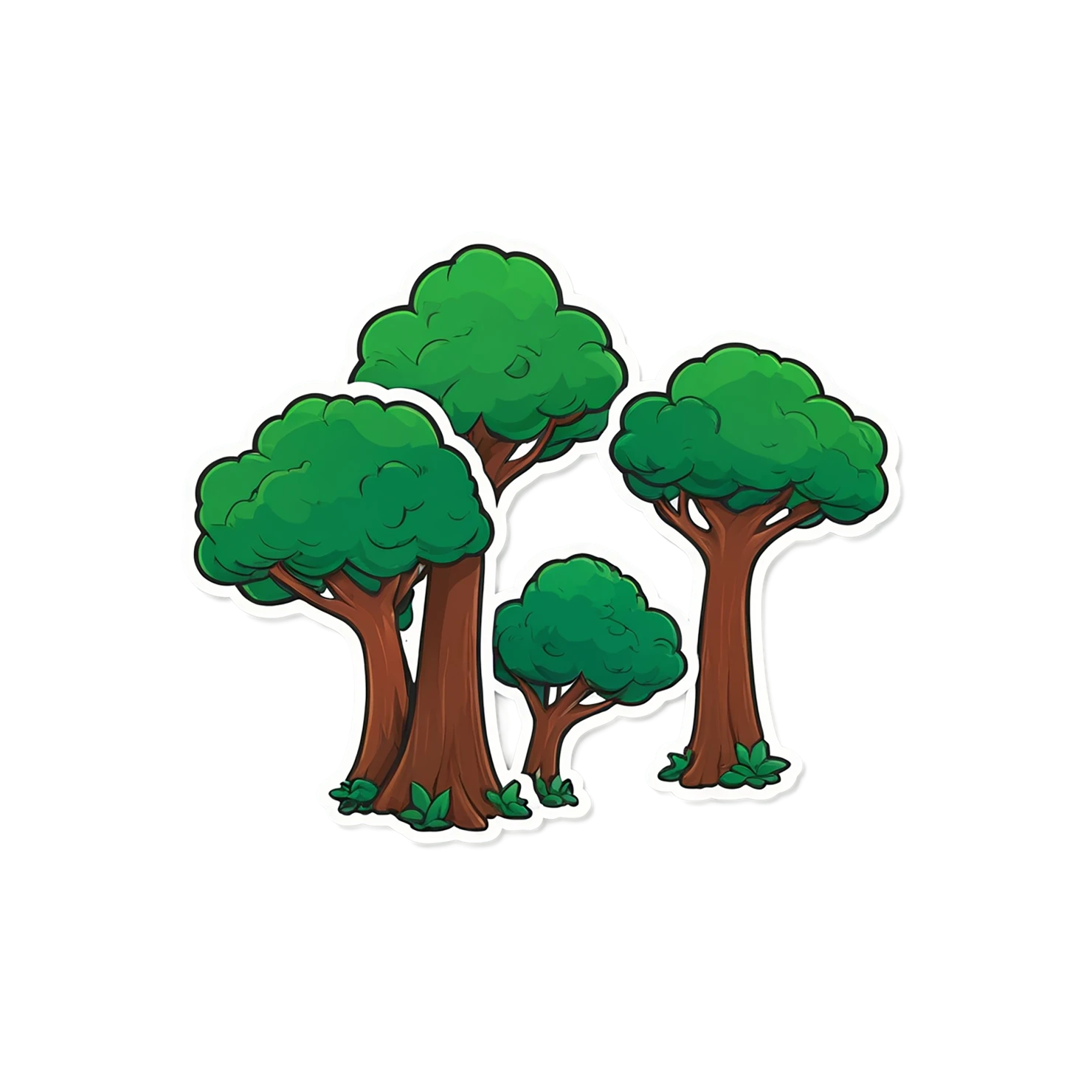 Forest cute sticker isolated on transparent background #16933