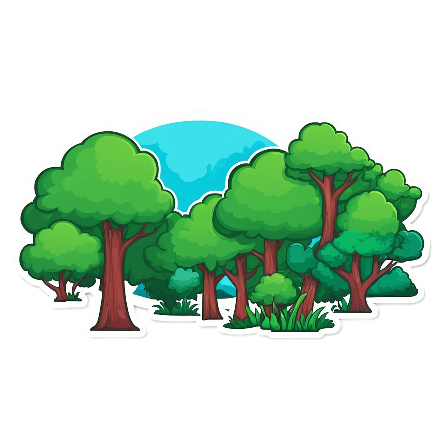 Forest cute sticker isolated on transparent background #16952