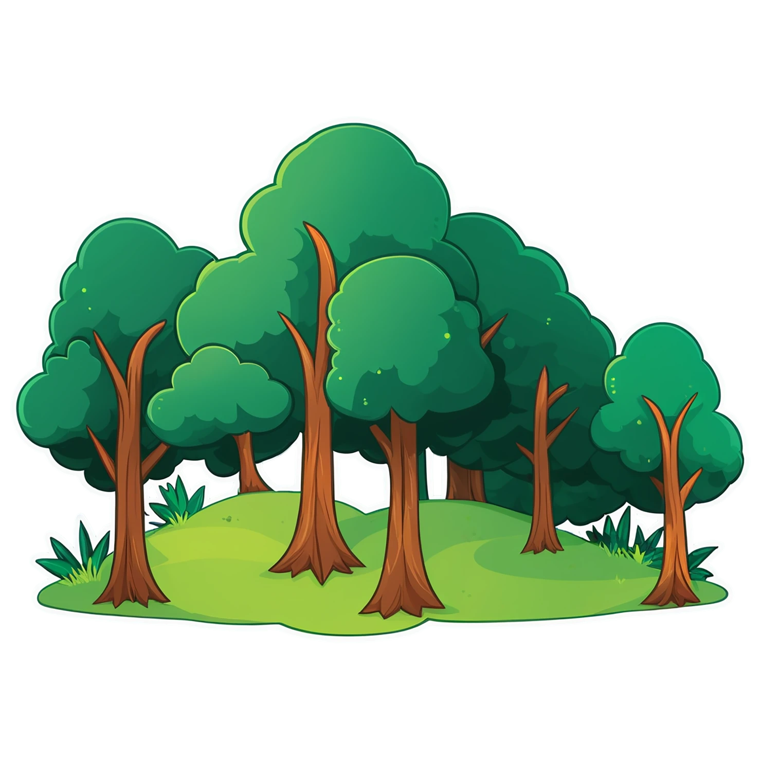Forest cute sticker isolated on transparent background #16954