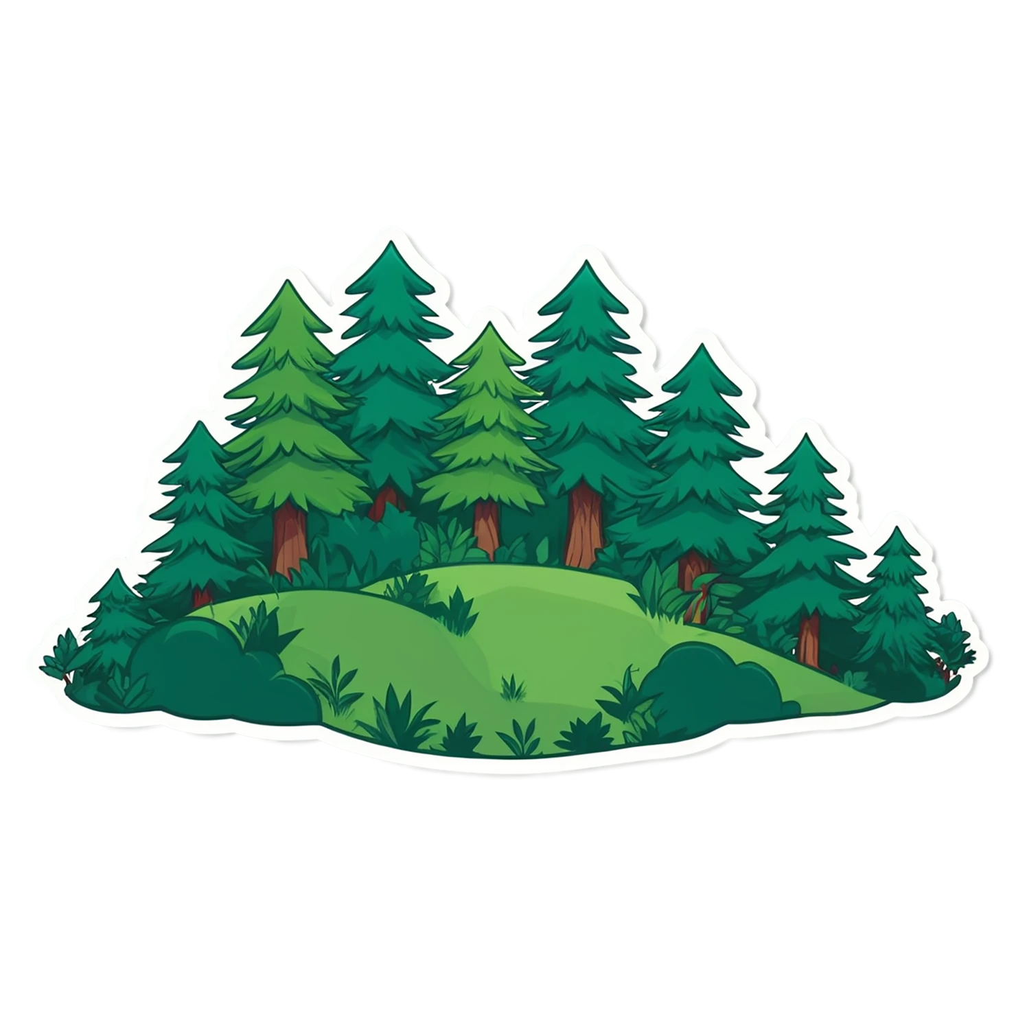 Forest cute sticker isolated on transparent background #16956