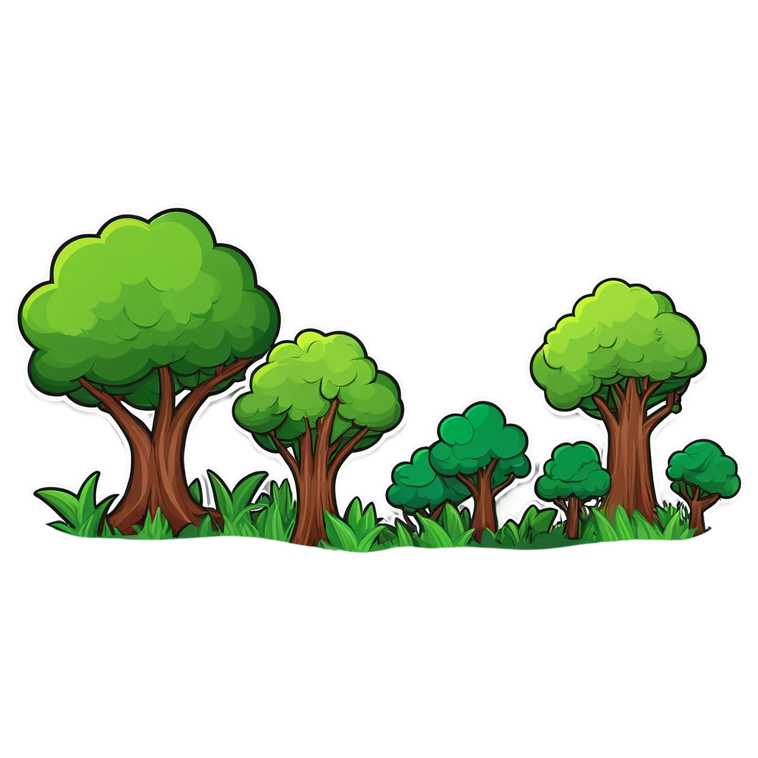 Forest cute sticker isolated on transparent background #16957