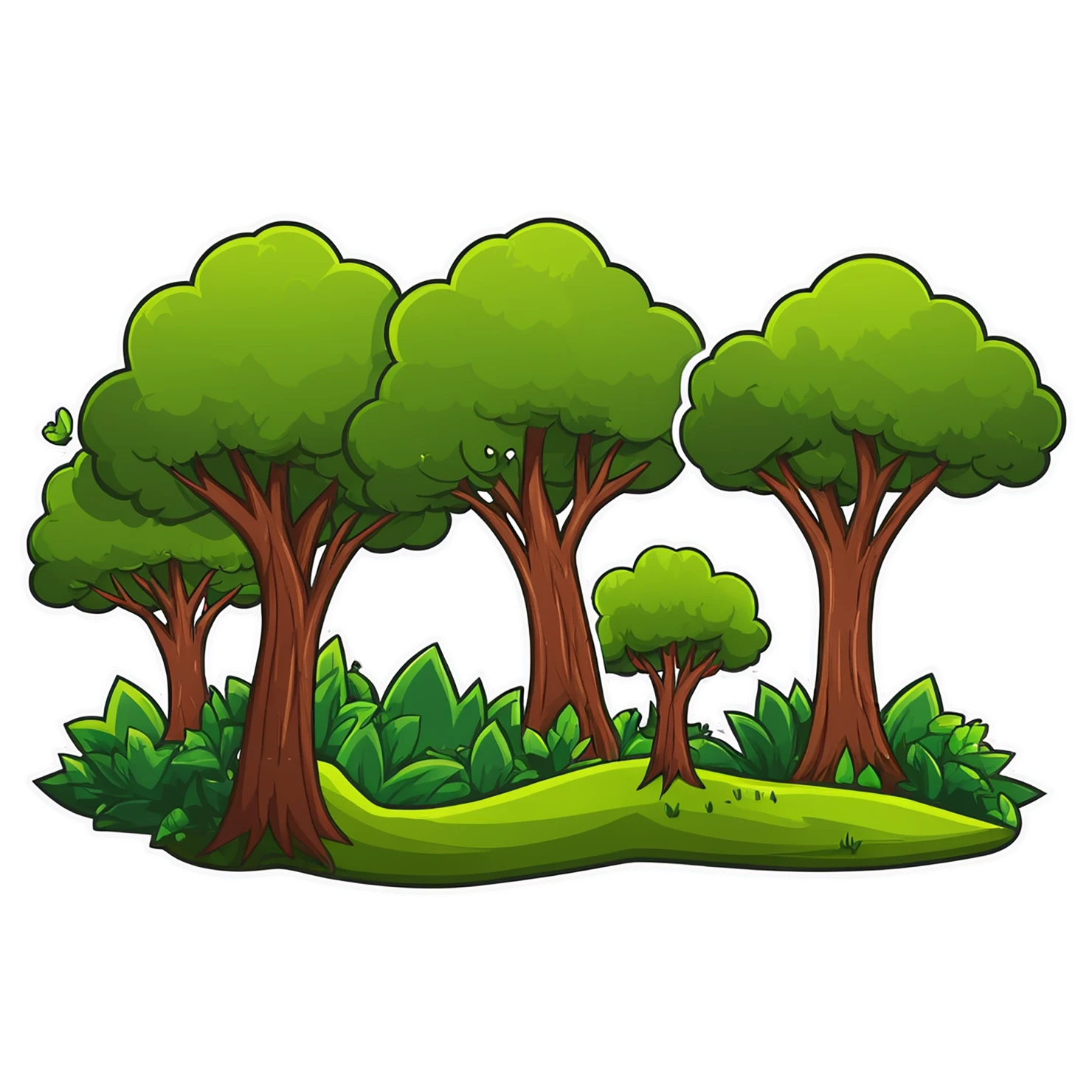 Forest cute sticker isolated on transparent background #16958