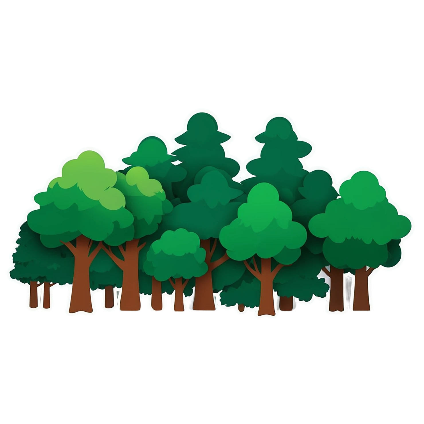 Forest cute sticker isolated on transparent background #16959