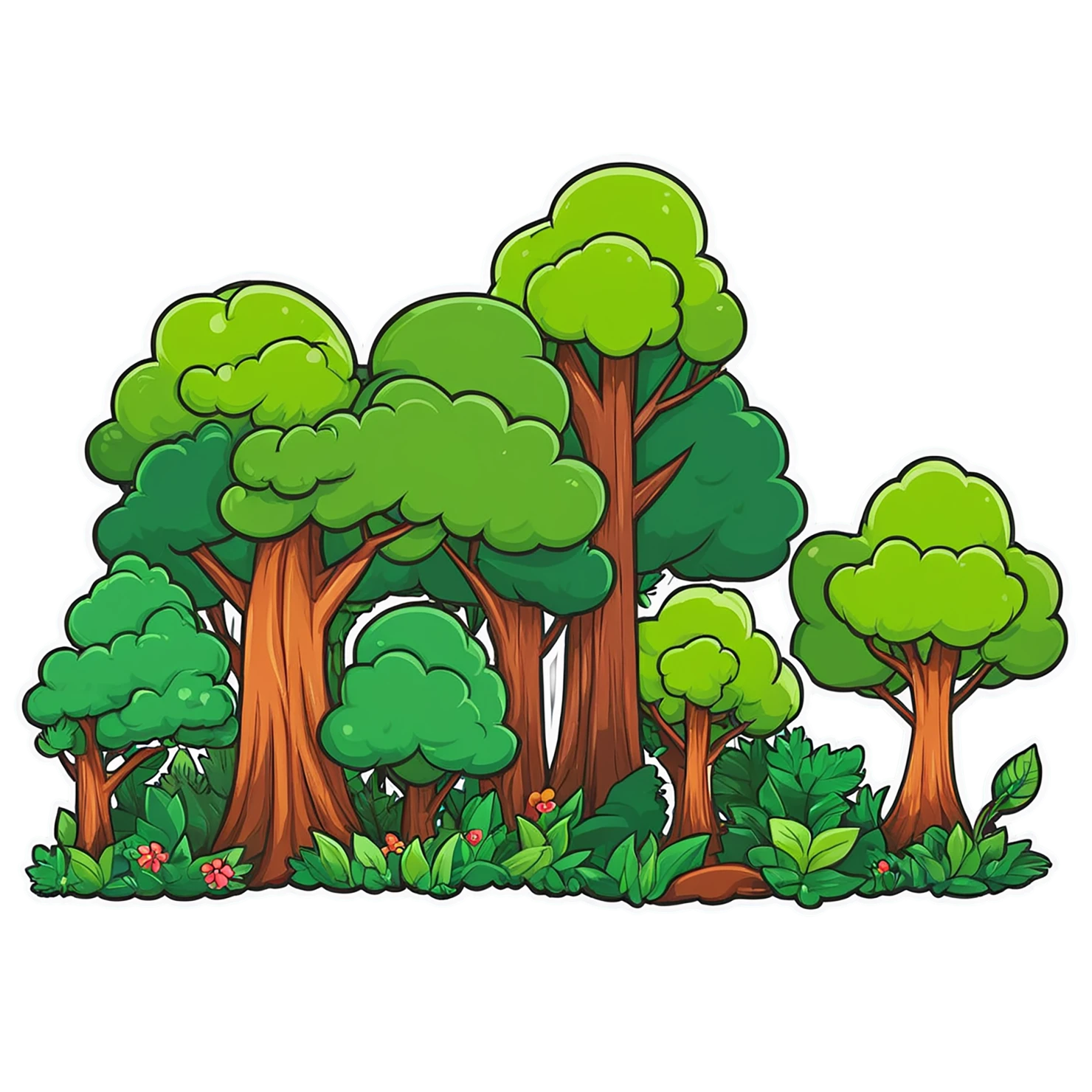 Forest cute sticker isolated on transparent background #16960