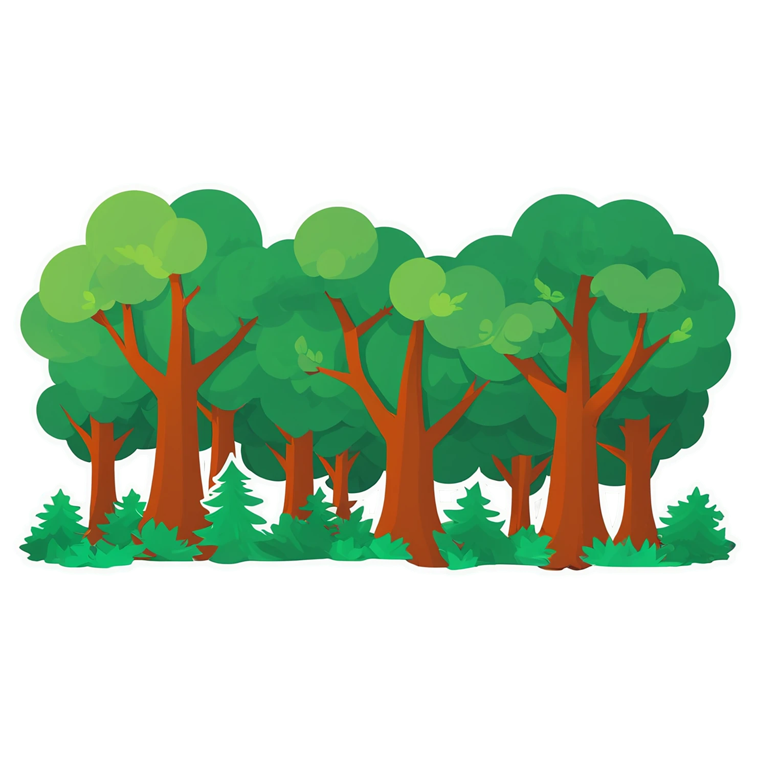 Forest cute sticker isolated on transparent background #16961
