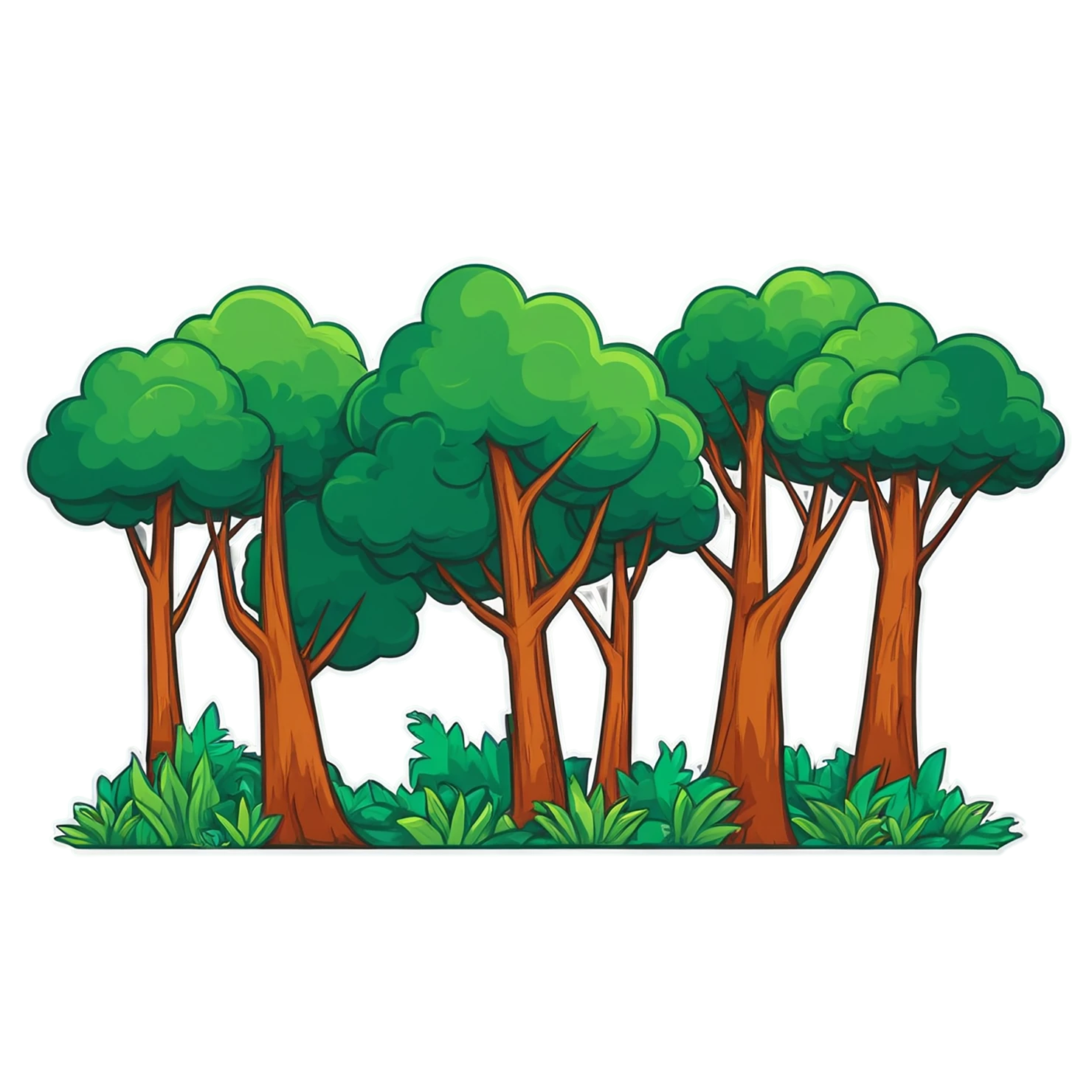 Forest cute sticker isolated on transparent background #16962