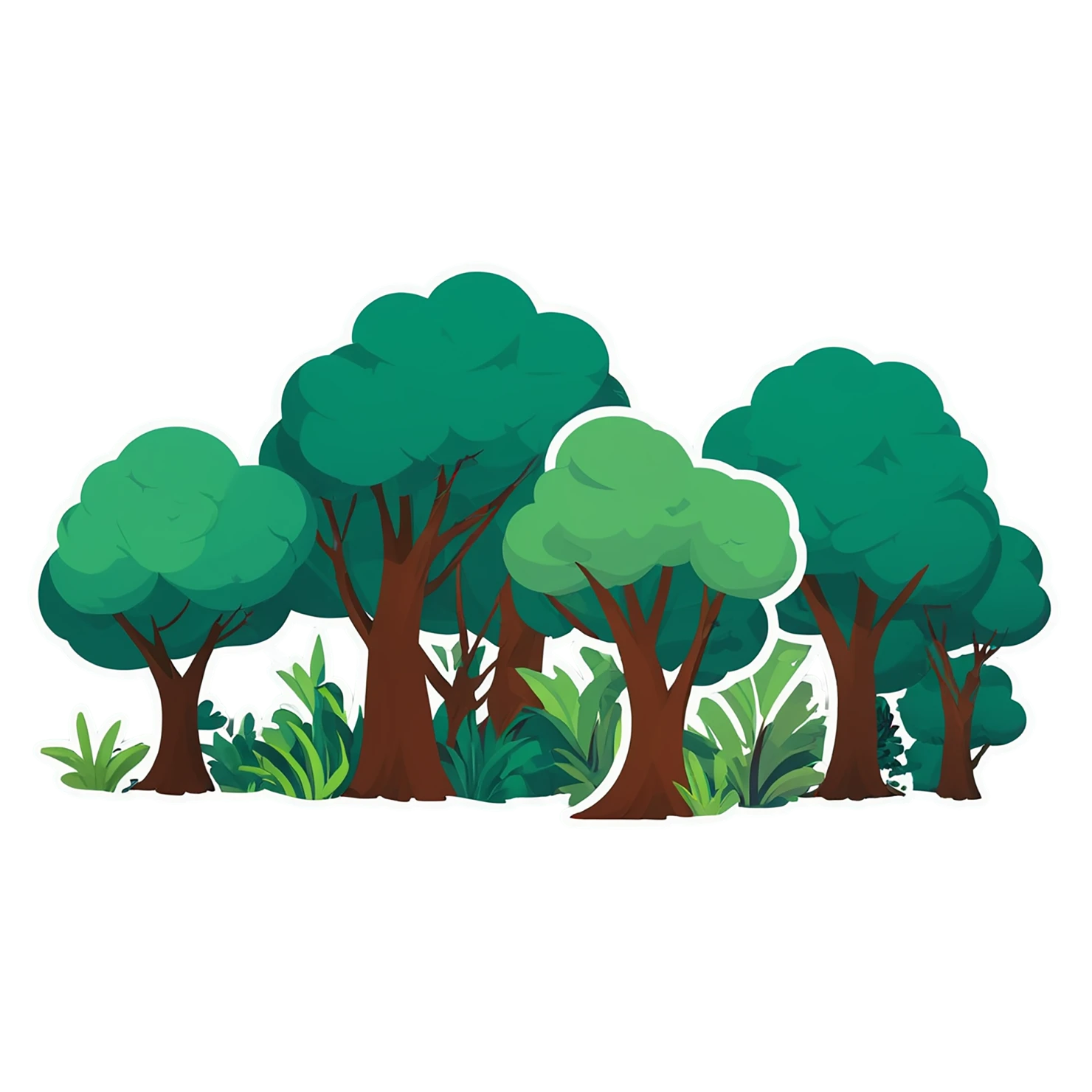 Forest cute sticker isolated on transparent background #16963