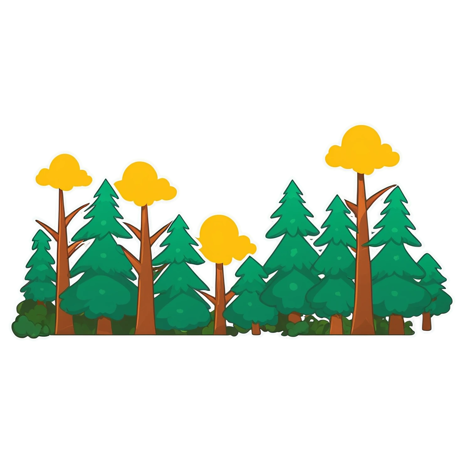 Forest cute sticker isolated on transparent background #16964