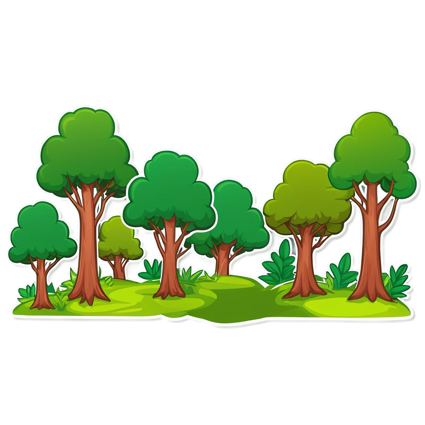 Forest cute sticker isolated on transparent background #16965