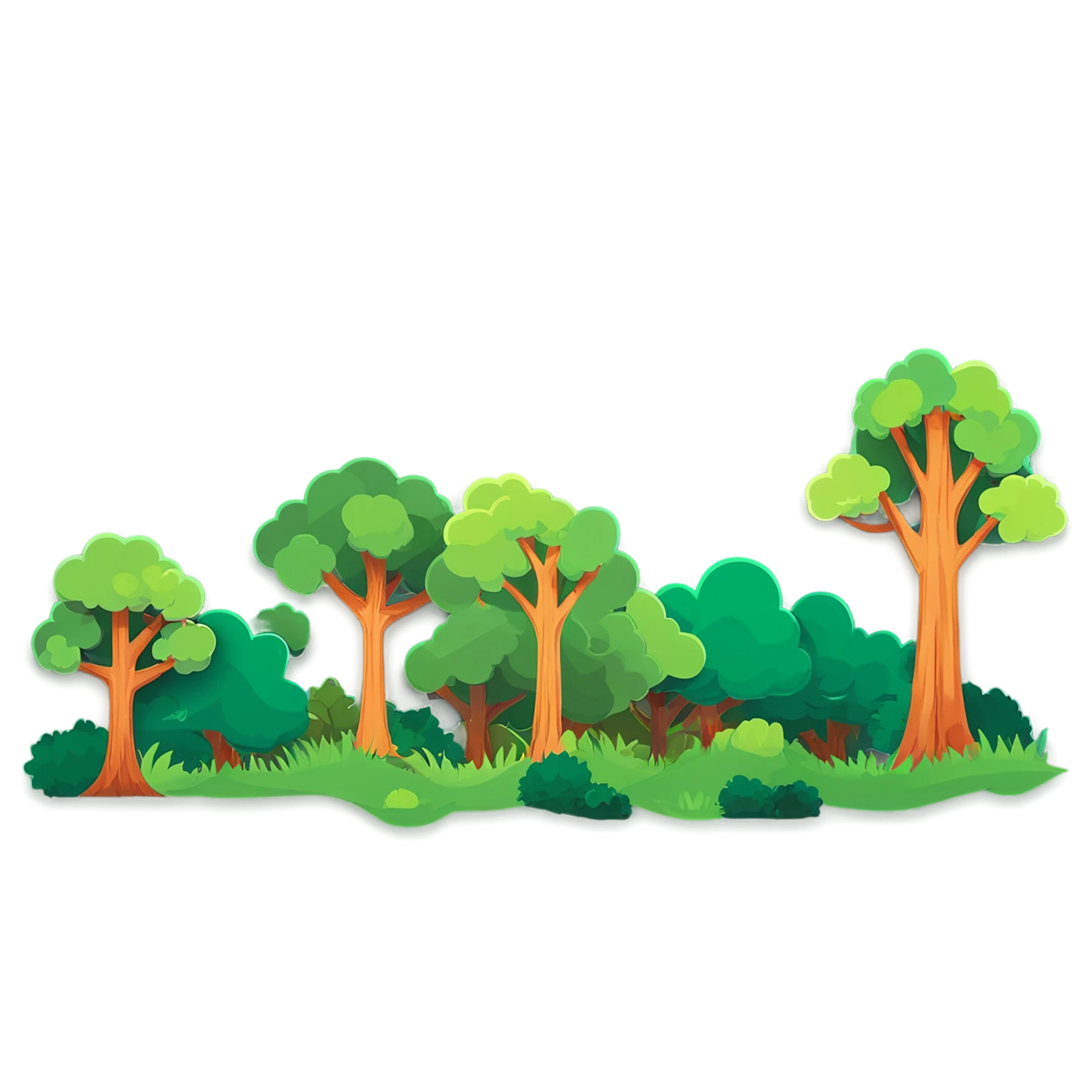Forest cute sticker isolated on transparent background #16966