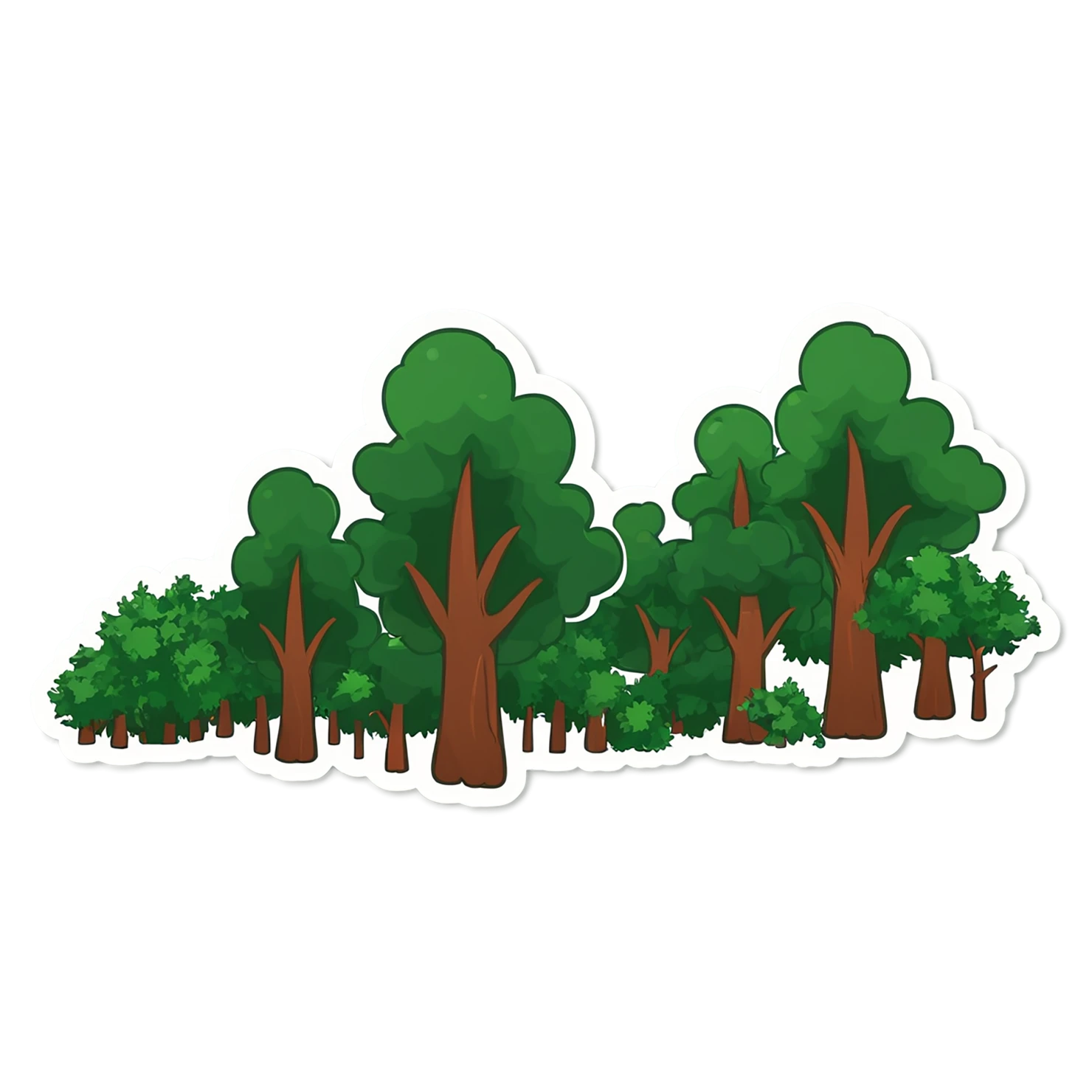 Forest cute sticker isolated on transparent background #16969