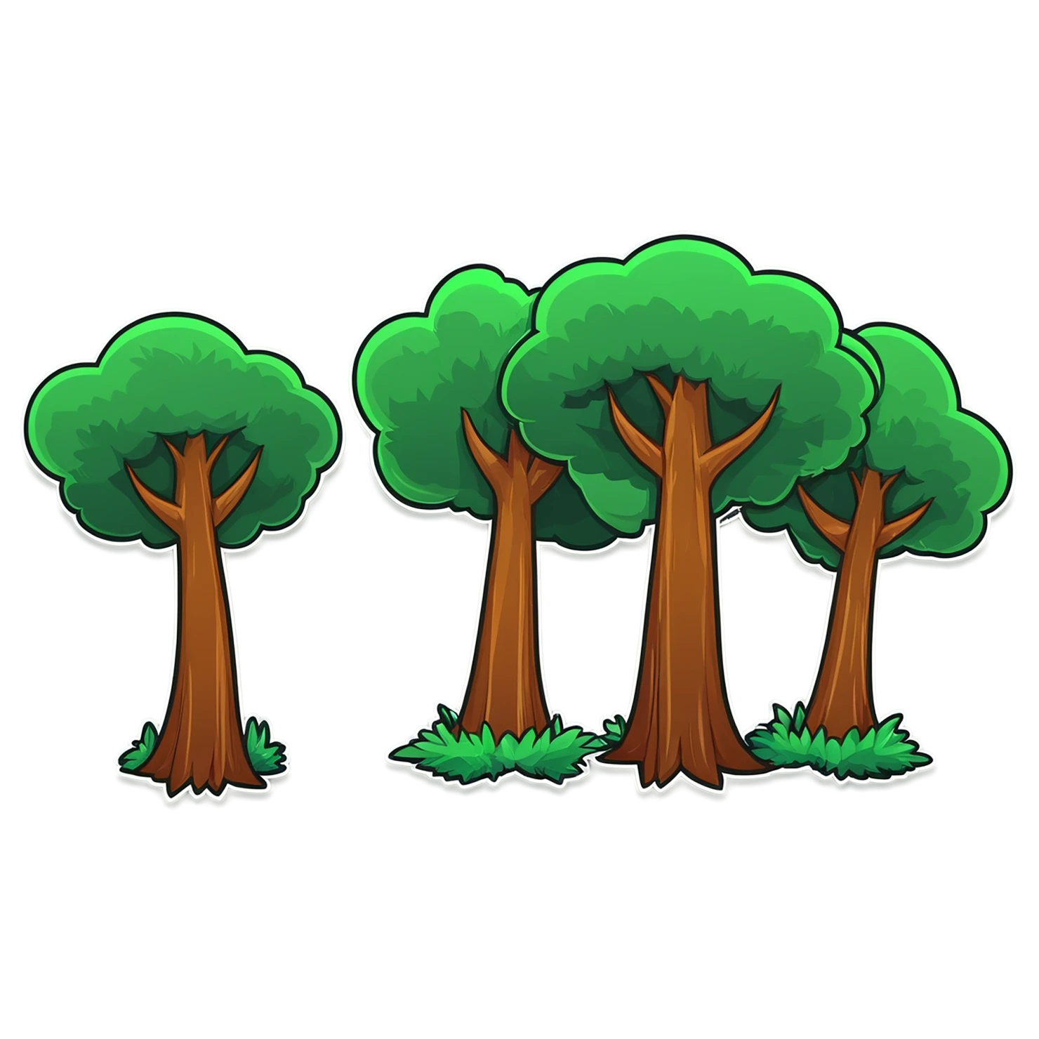 Forest cute sticker isolated on transparent background #16970