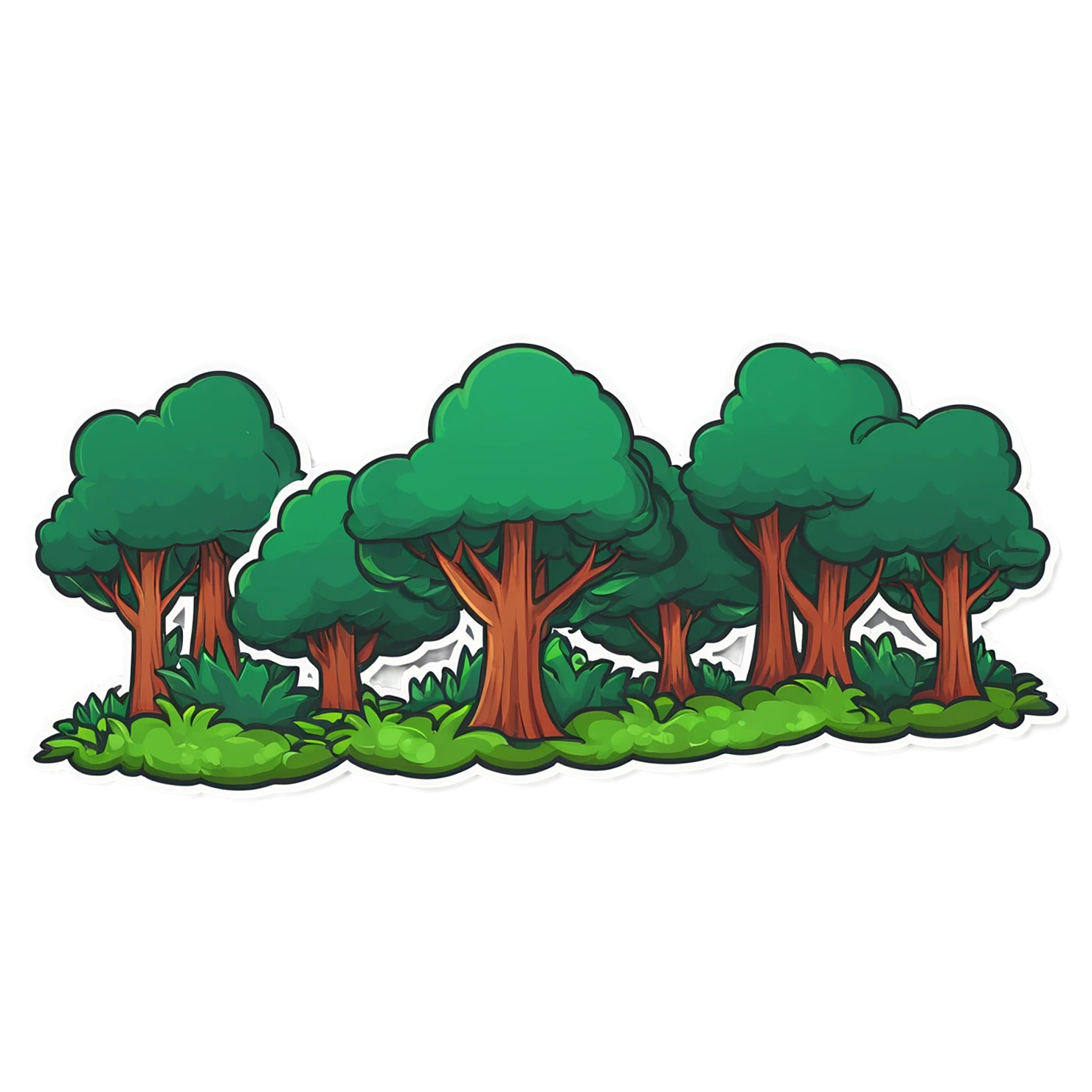 Forest cute sticker isolated on transparent background #16973