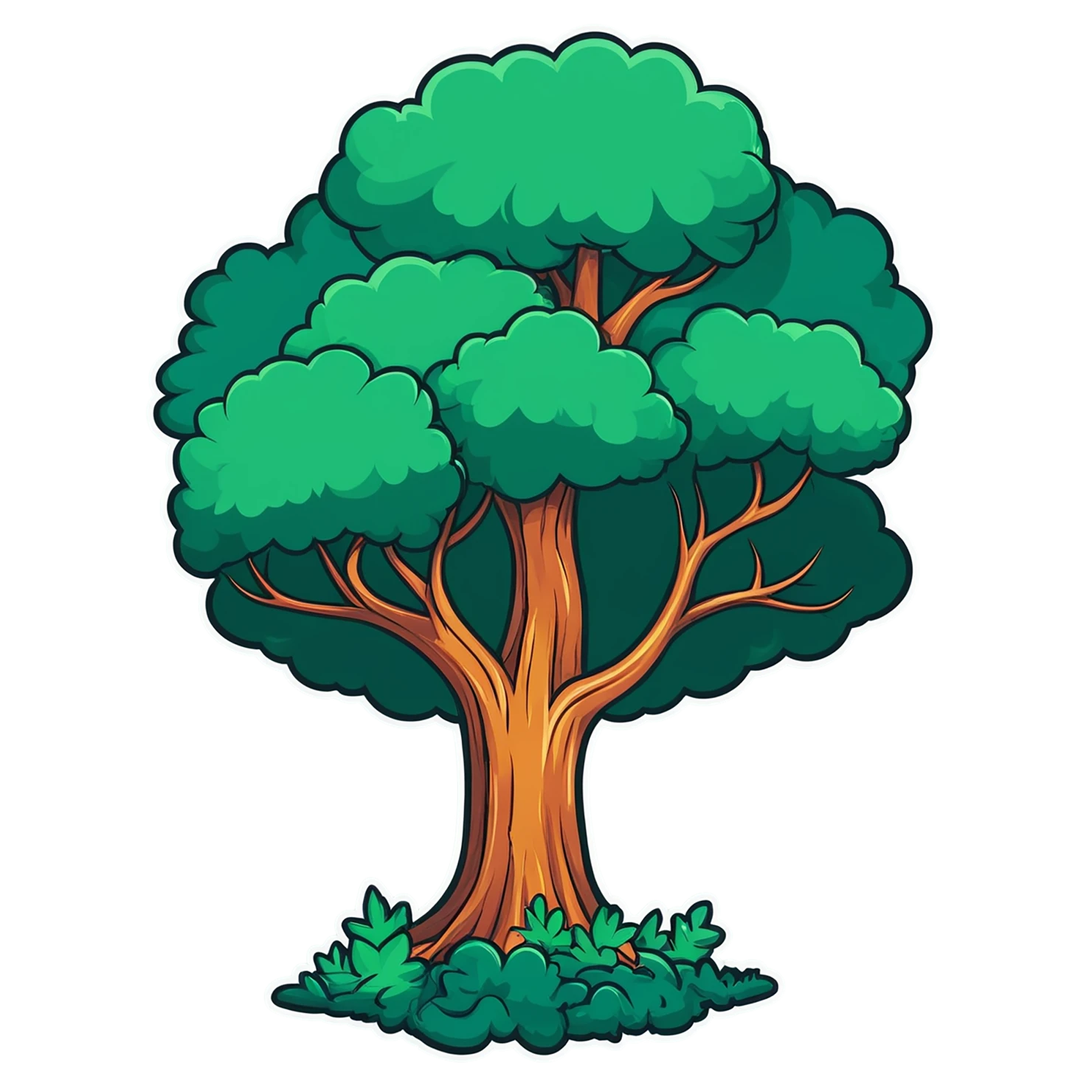 Forest cute sticker isolated on transparent background #16974
