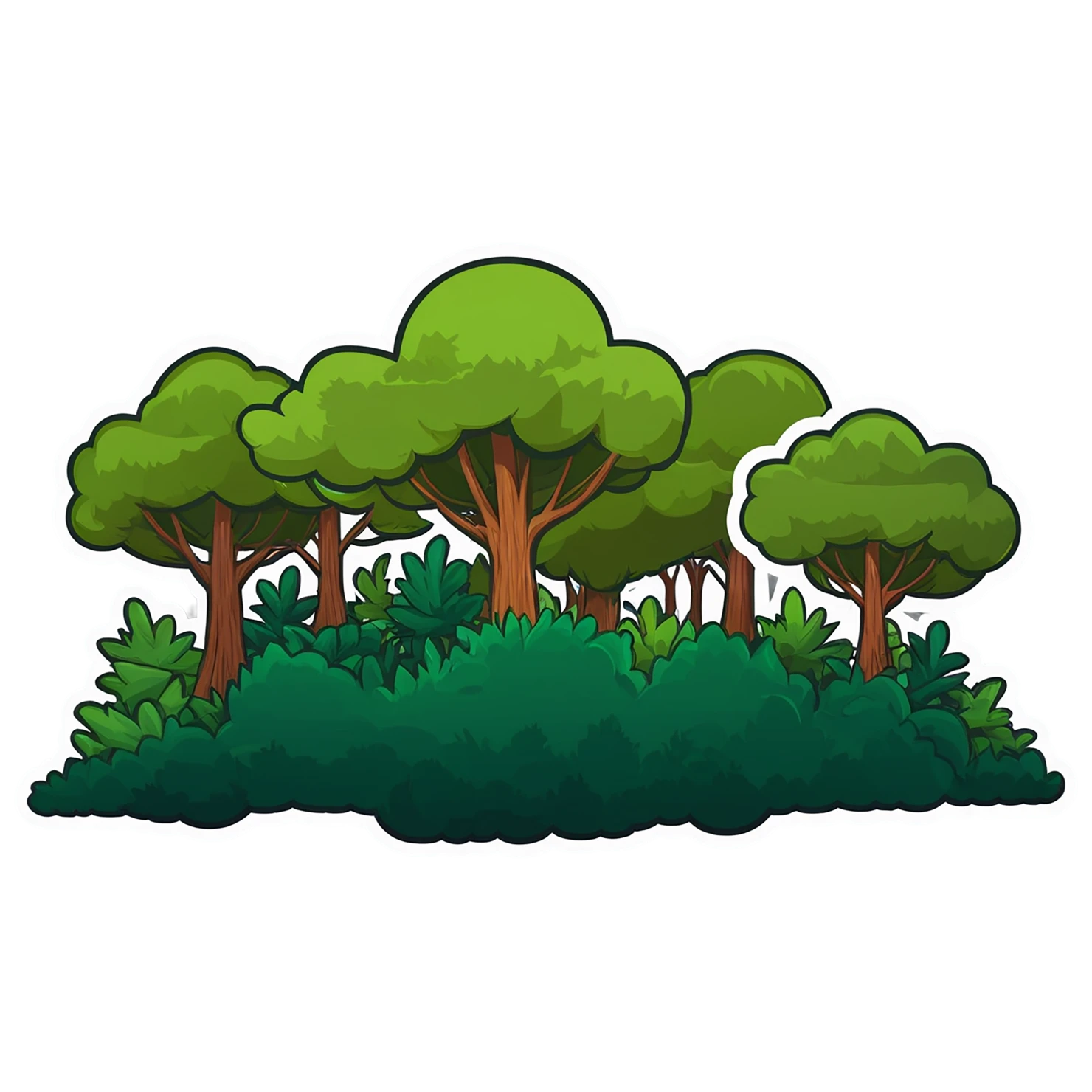 Forest cute sticker isolated on transparent background #16975