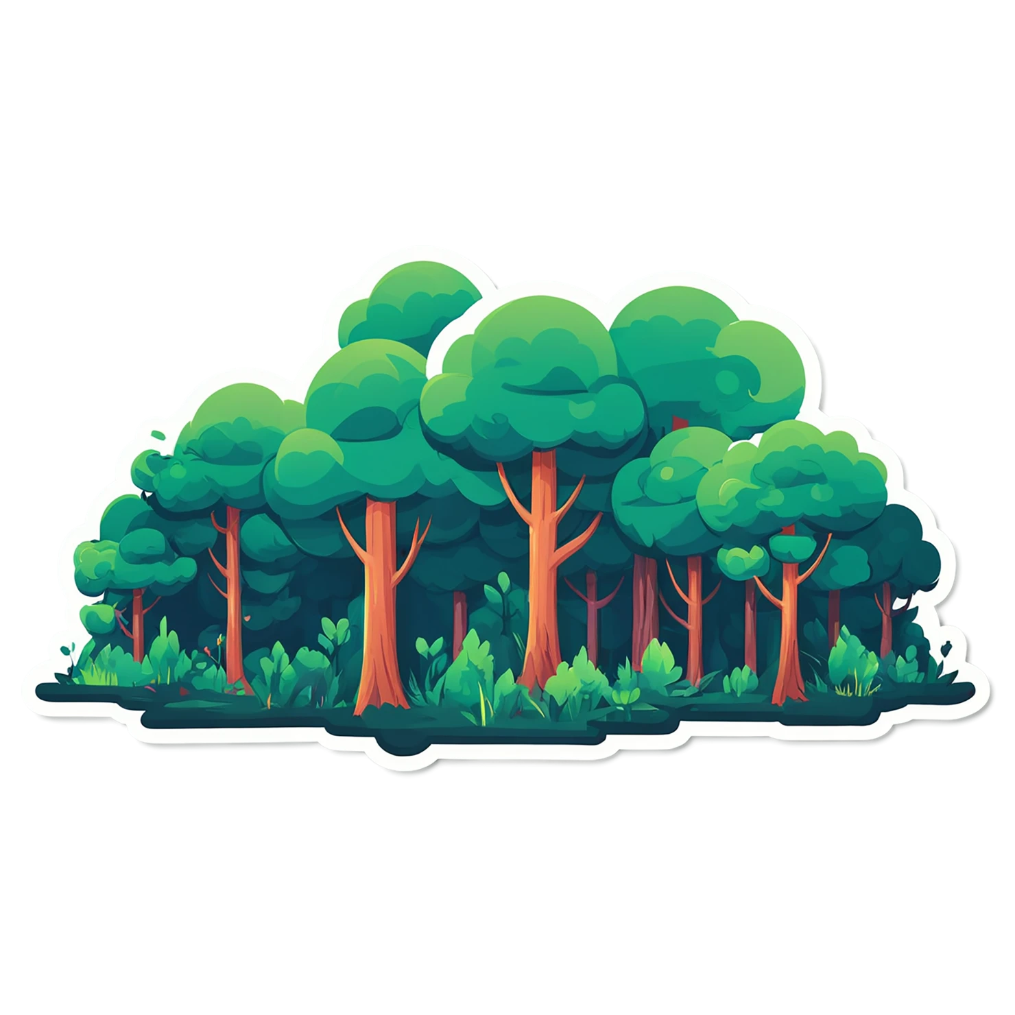 Forest cute sticker isolated on transparent background #16978