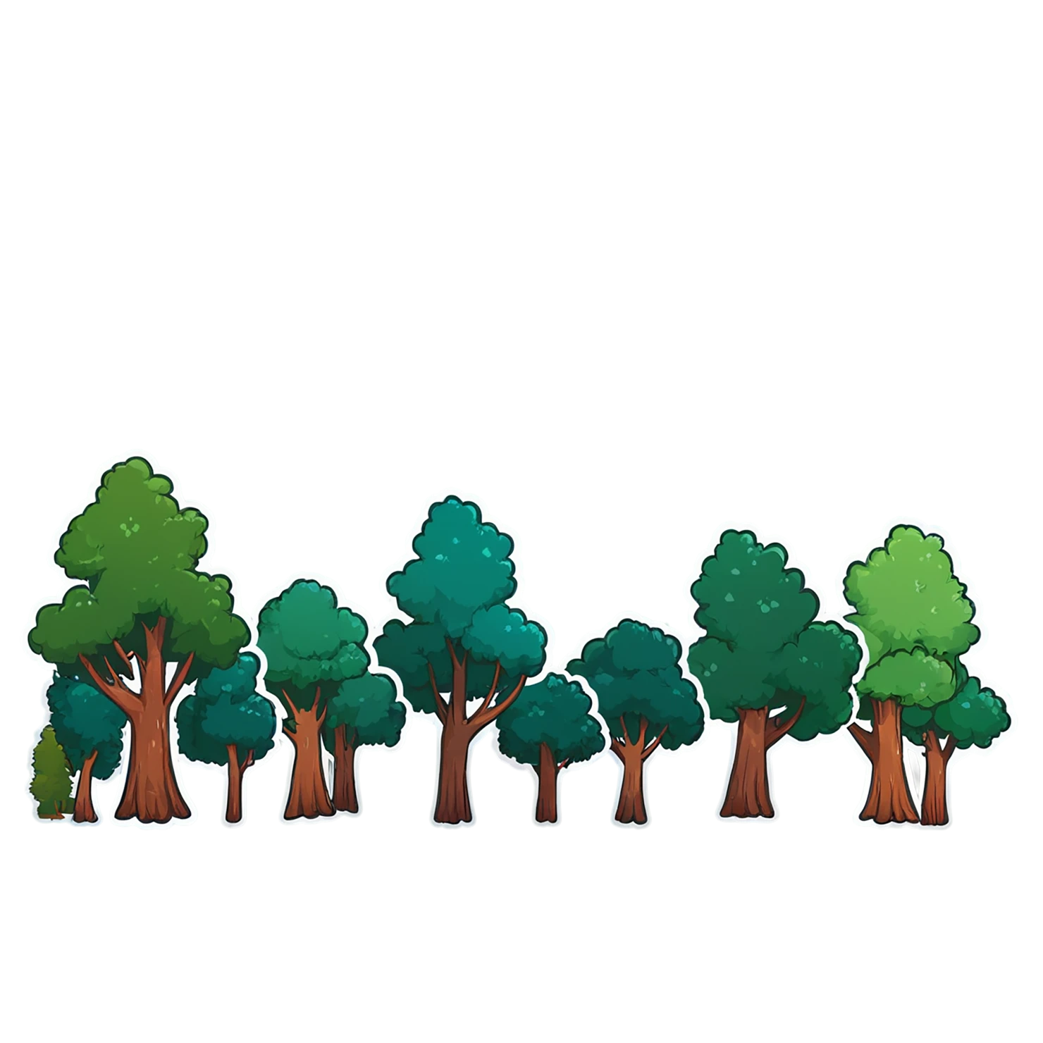 Forest cute sticker isolated on transparent background #16979