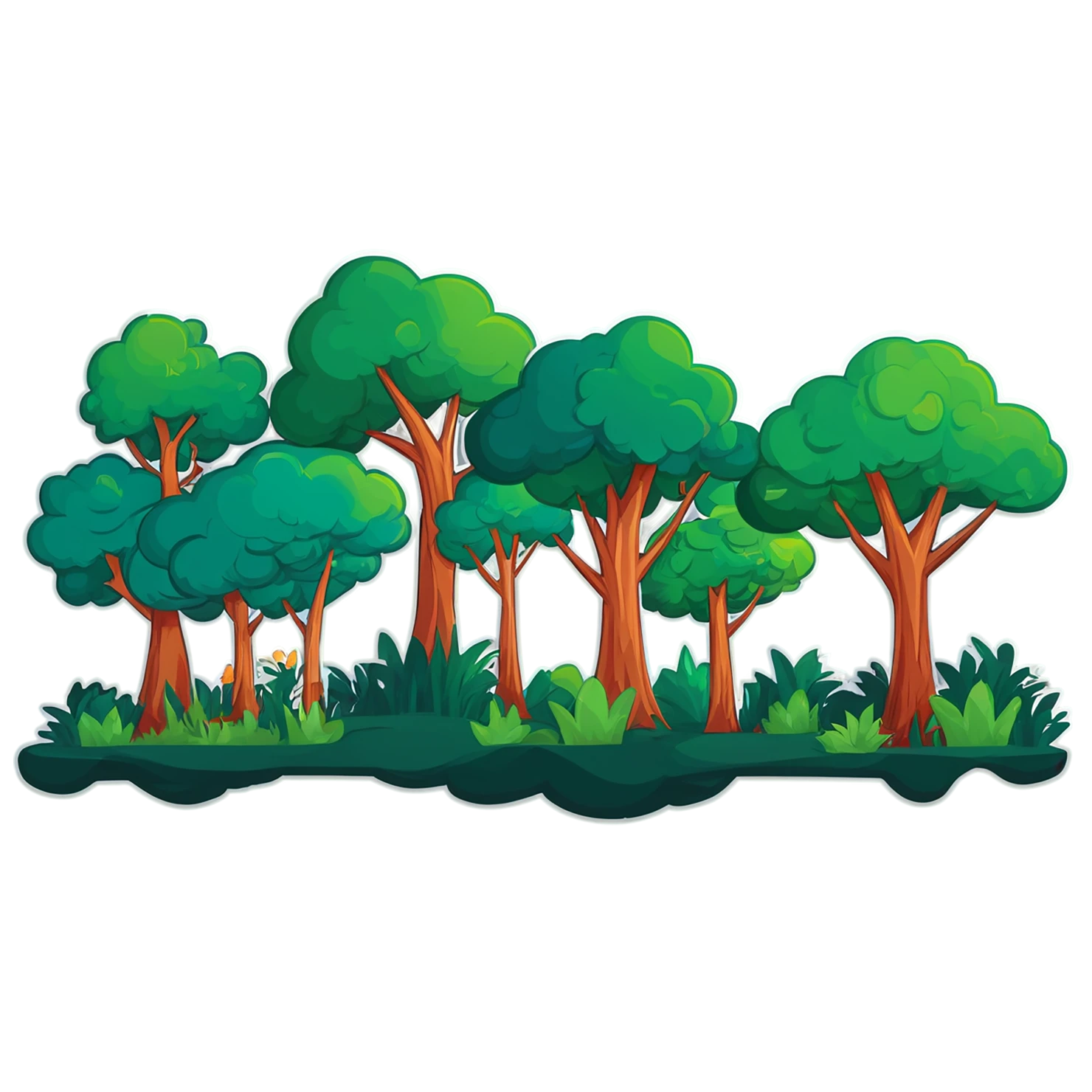 Forest cute sticker isolated on transparent background #16981