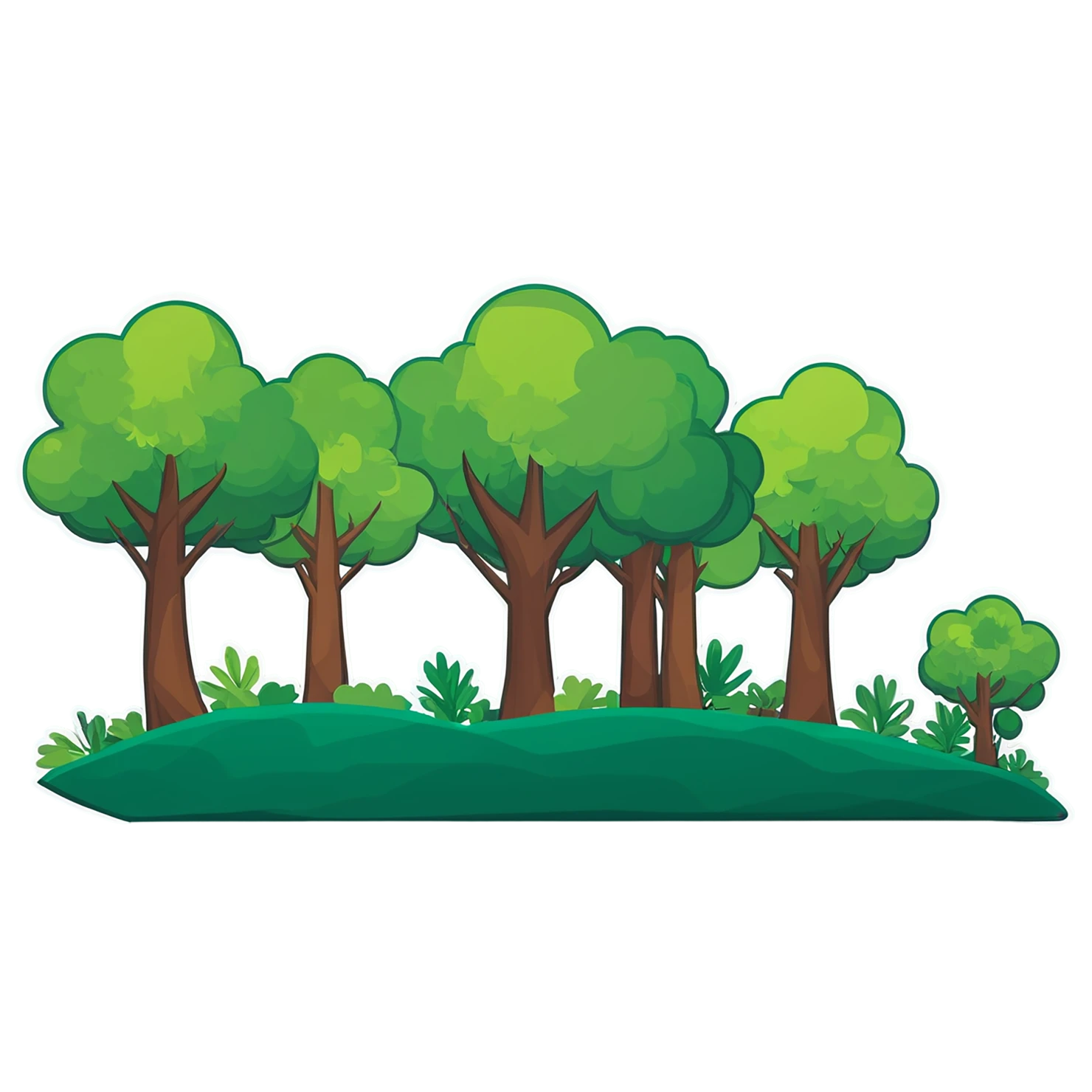 Forest cute sticker isolated on transparent background #16982