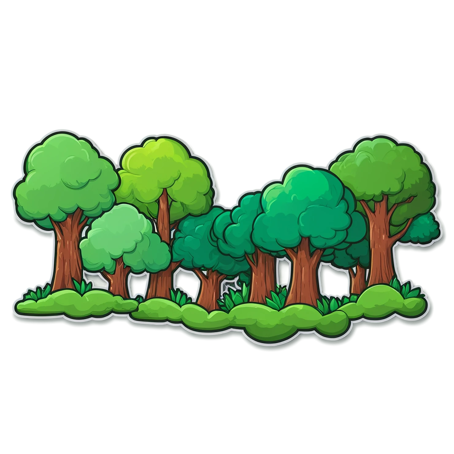 Forest cute sticker isolated on transparent background #16984