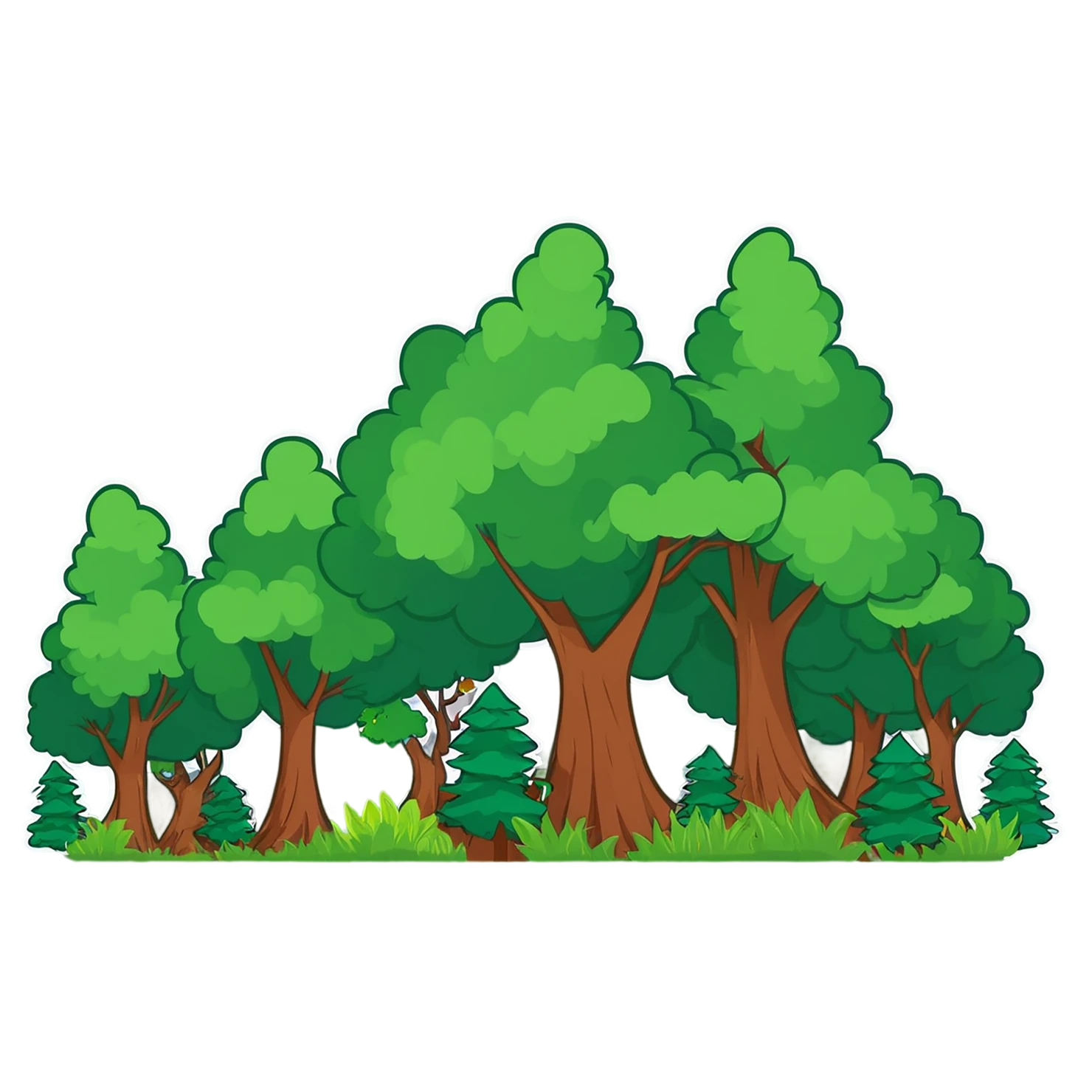 Forest cute sticker isolated on transparent background #16985