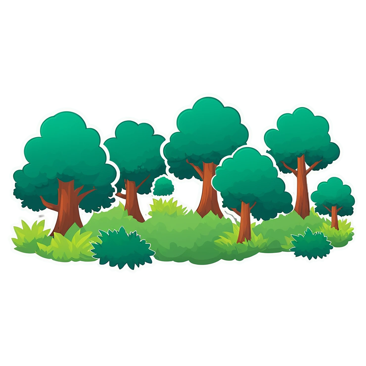 Forest cute sticker isolated on transparent background #16986