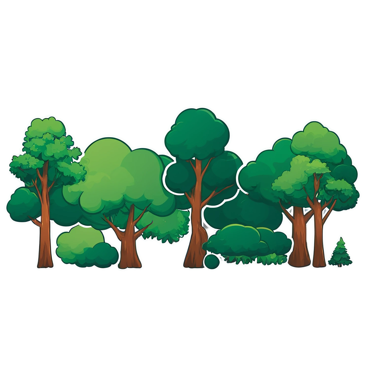 Forest cute sticker isolated on transparent background #16987
