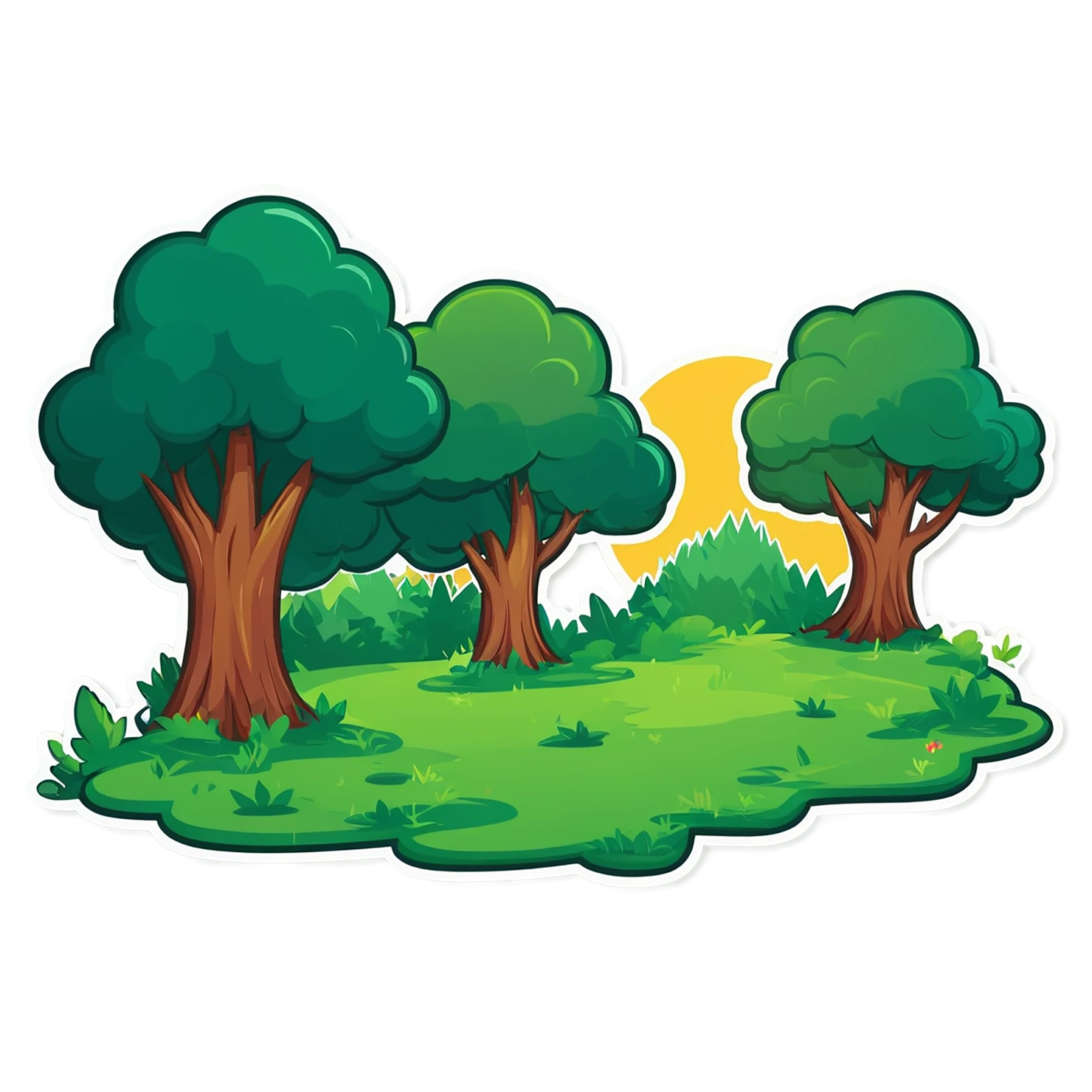 Forest cute sticker isolated on transparent background #16990