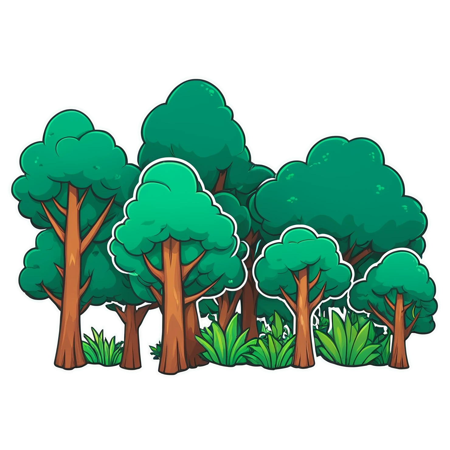 Forest cute sticker isolated on transparent background #16992