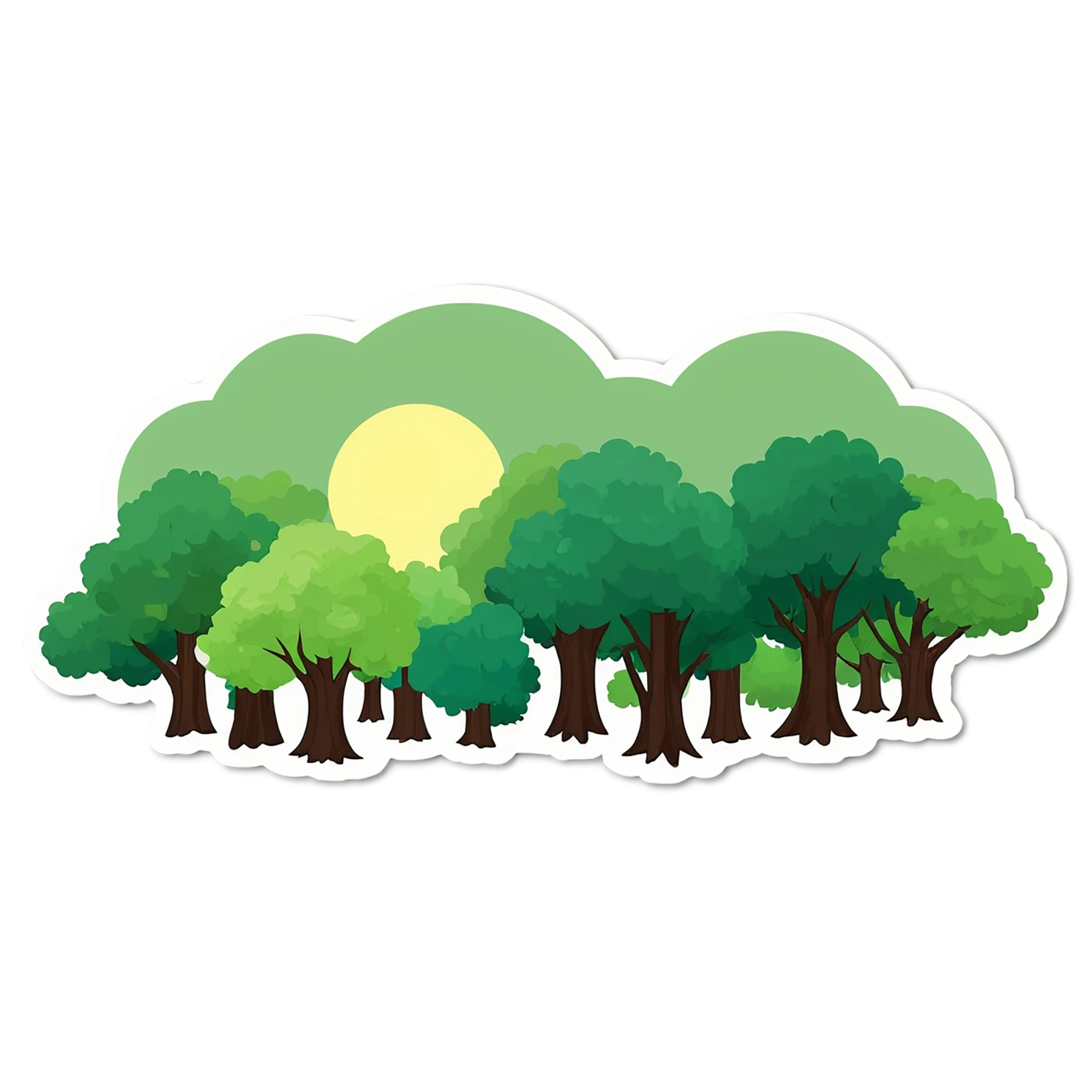 Forest cute sticker isolated on transparent background #16993