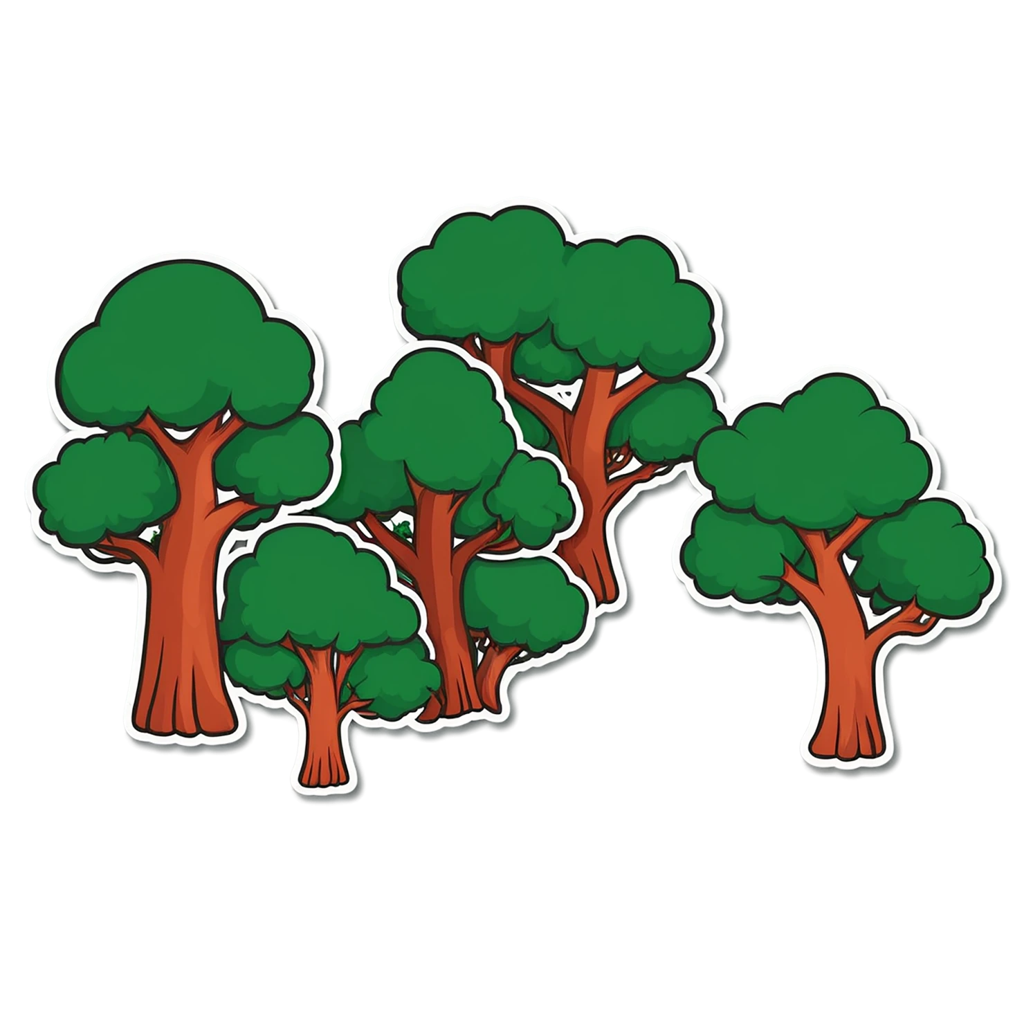 Forest cute sticker isolated on transparent background #16994