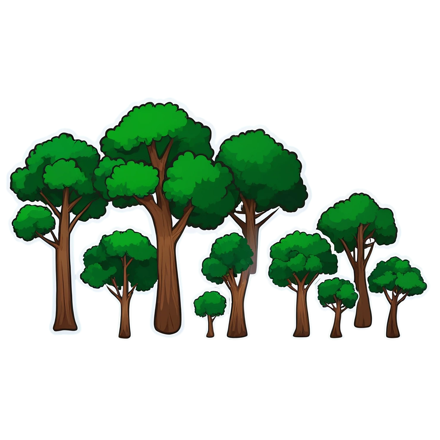 Forest cute sticker isolated on transparent background #16996