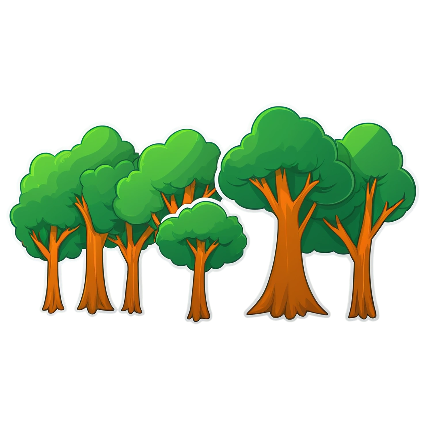 Forest cute sticker isolated on transparent background #16997
