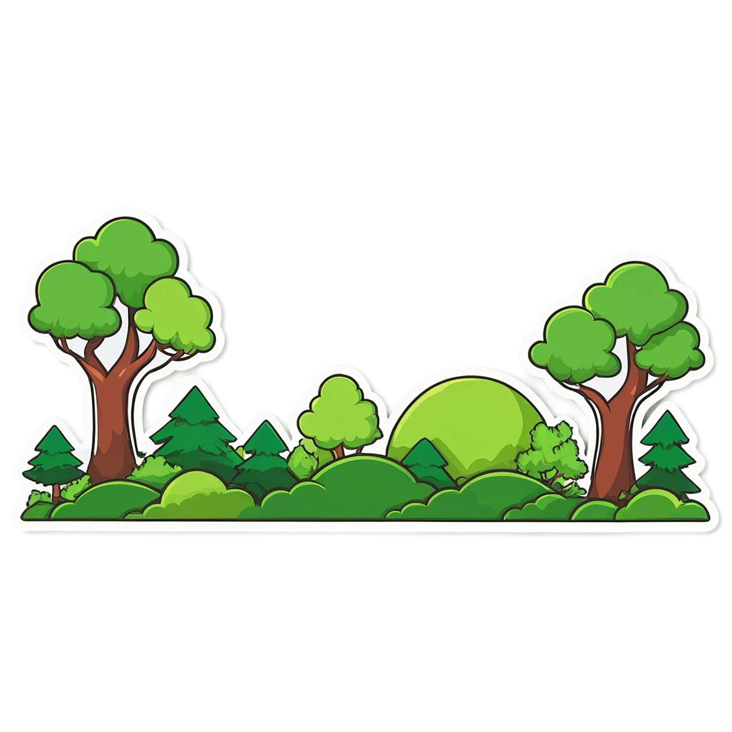 Forest cute sticker isolated on transparent background #17000
