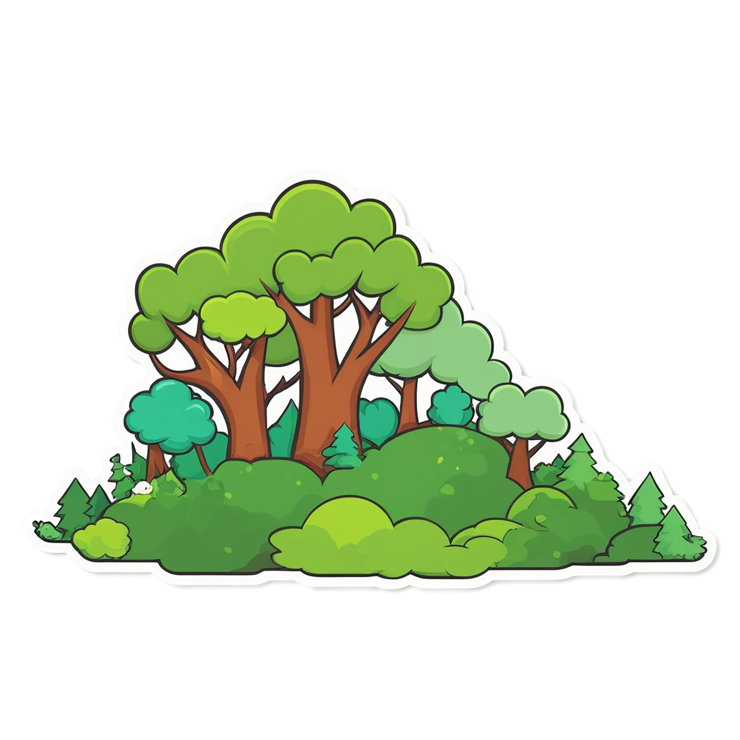 Forest cute sticker isolated on transparent background #17002