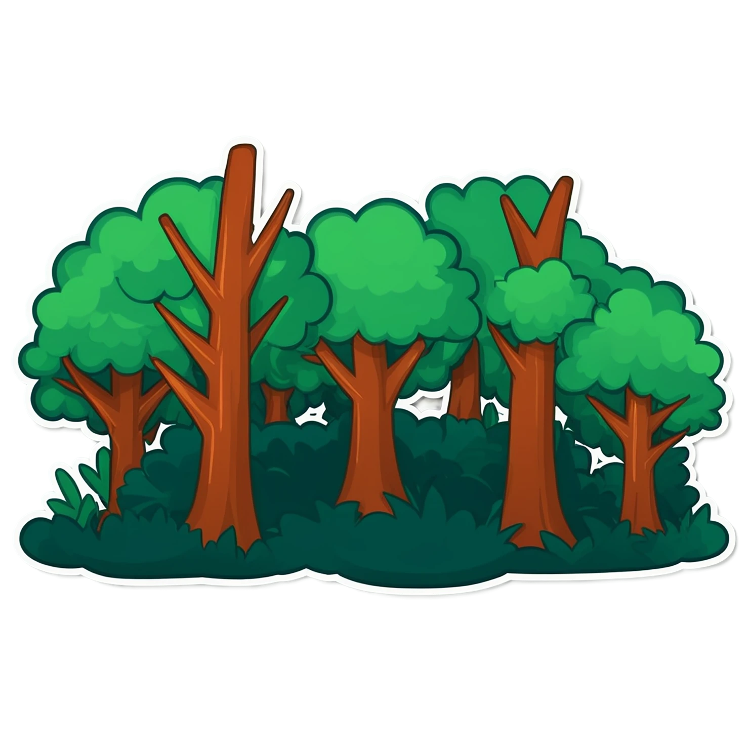 Forest cute sticker isolated on transparent background #17003