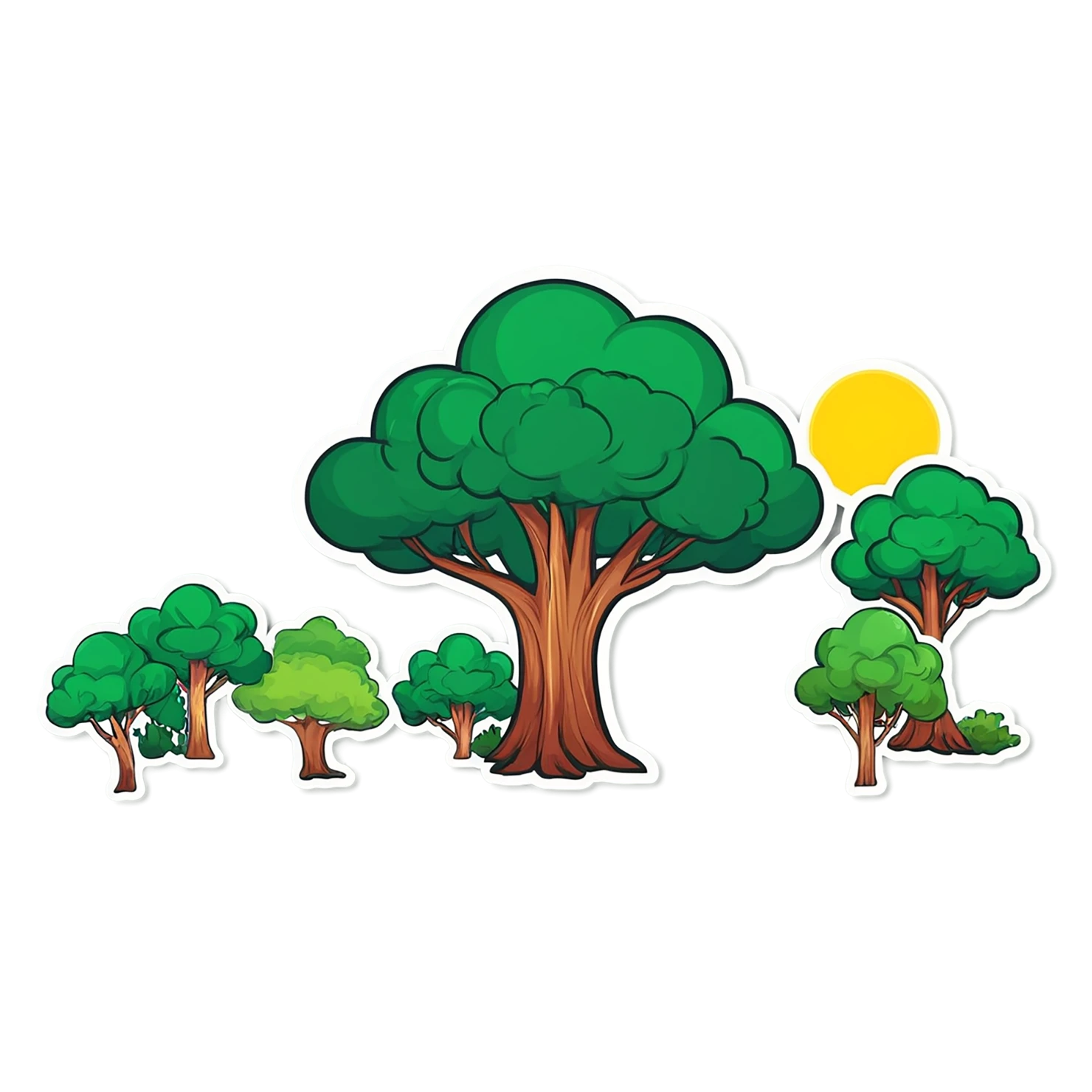 Forest cute sticker isolated on transparent background #17004