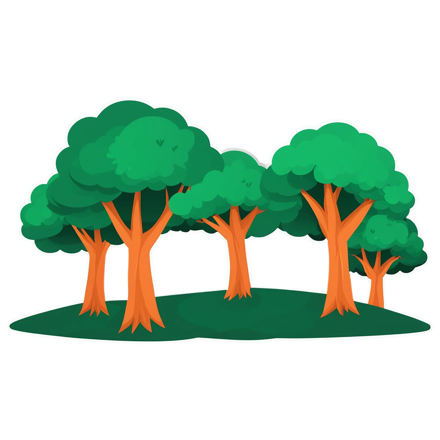 Forest cute sticker isolated on transparent background #17006