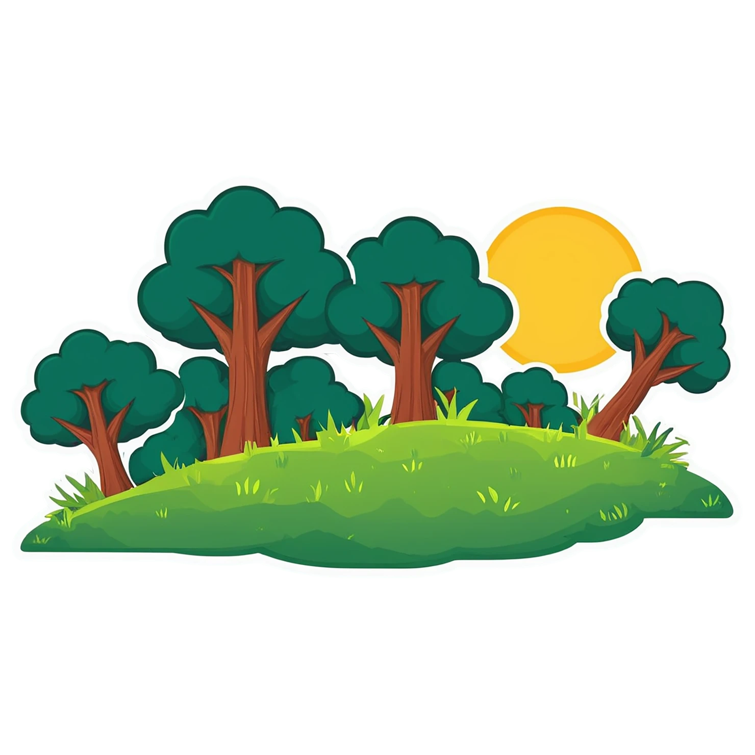 Forest cute sticker isolated on transparent background #17007