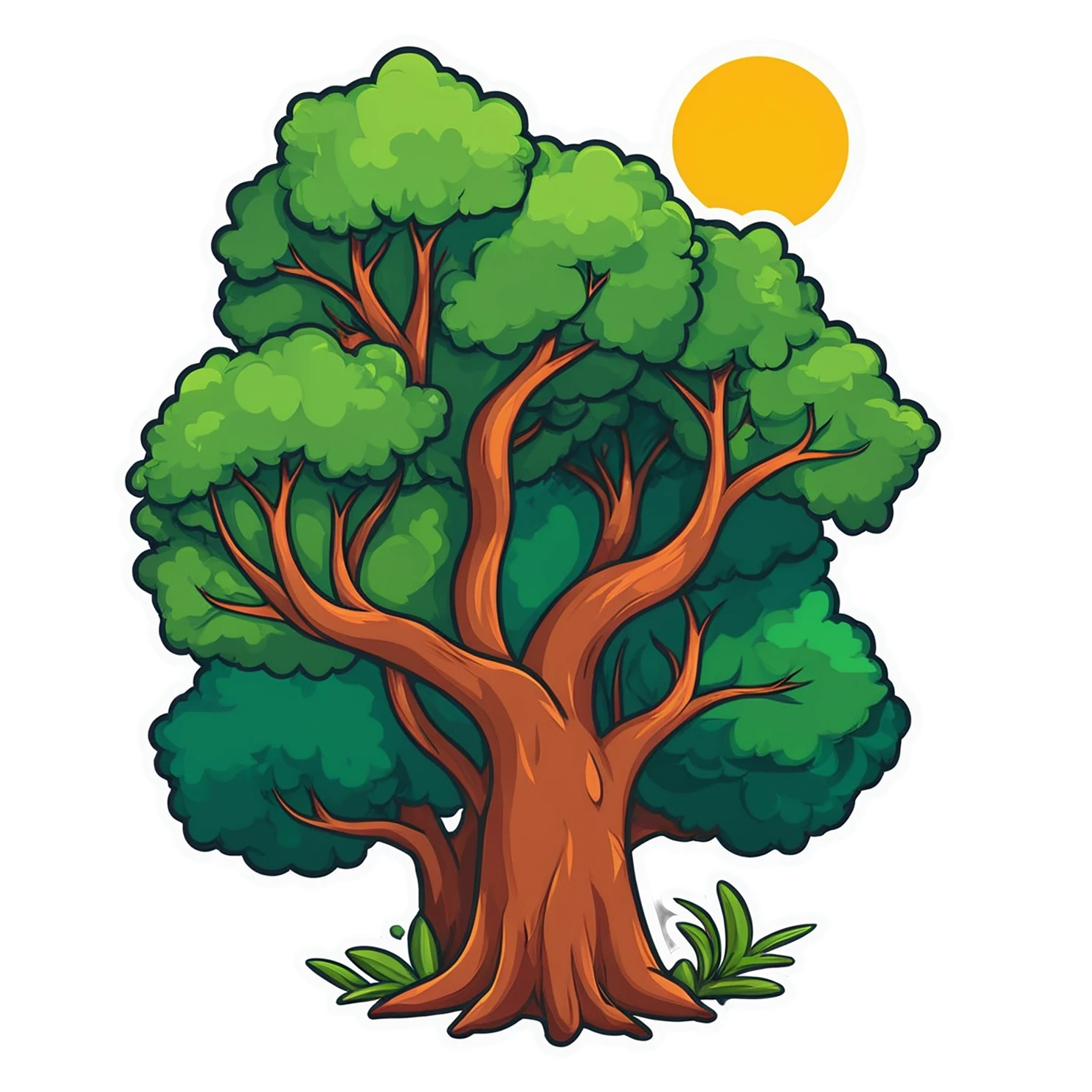 Forest cute sticker isolated on transparent background #17009