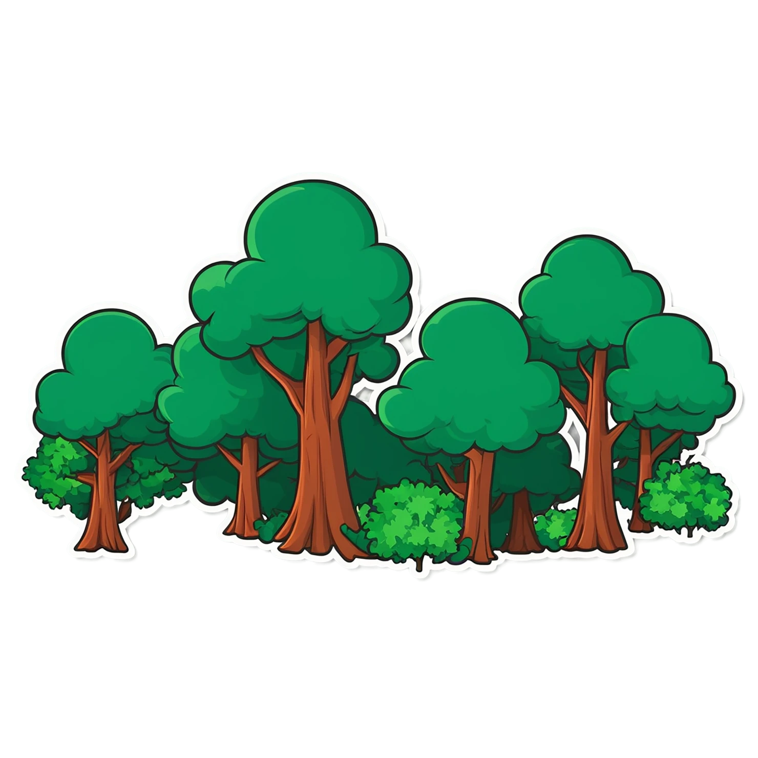 Forest cute sticker isolated on transparent background #17013