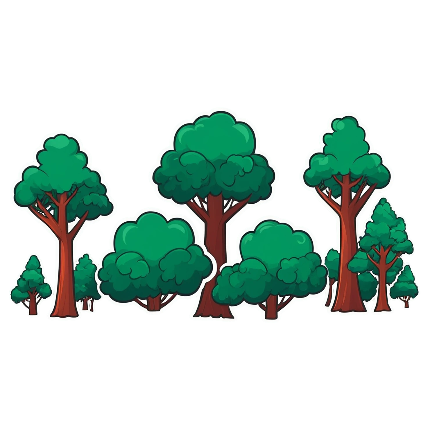 Forest cute sticker isolated on transparent background #17014