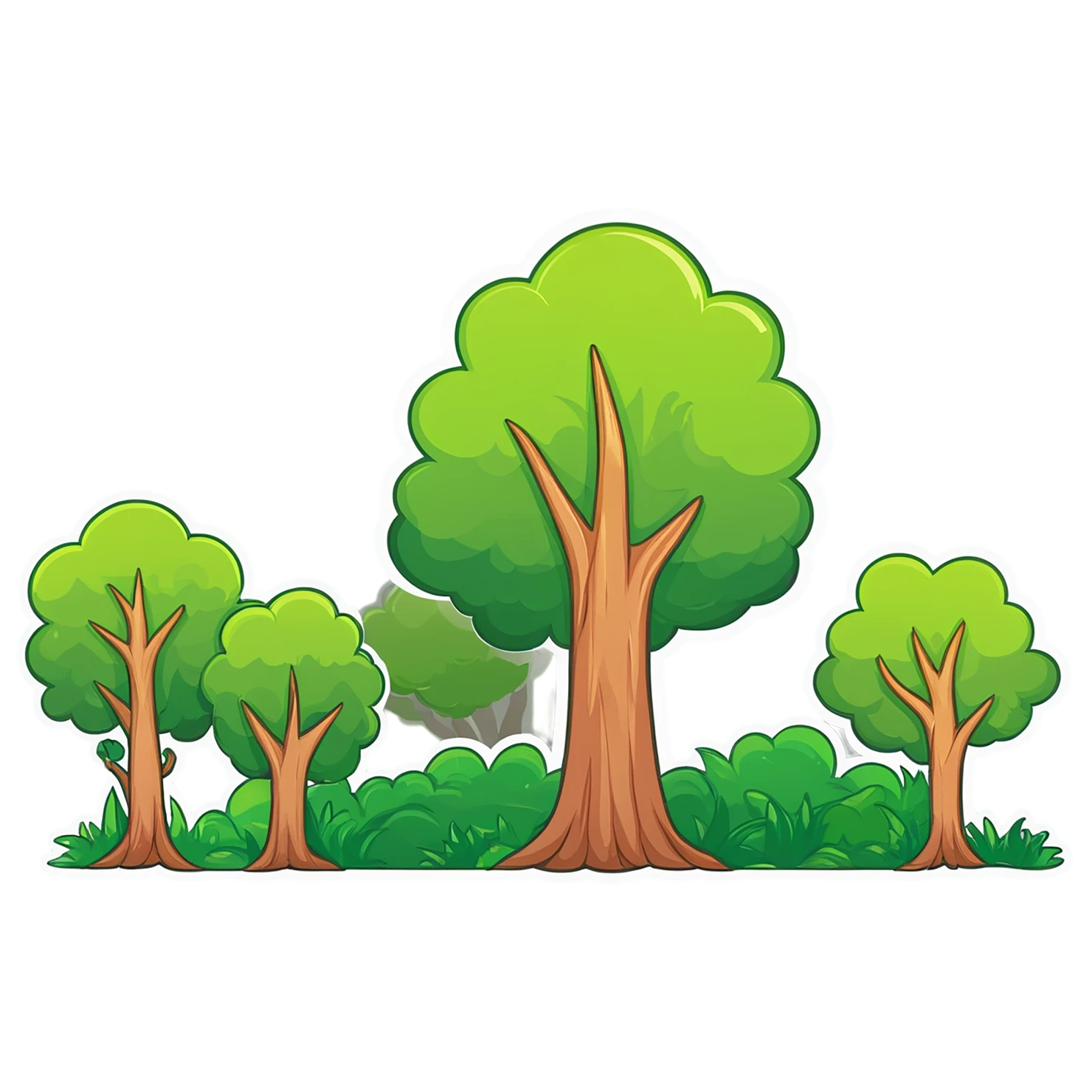 Forest cute sticker isolated on transparent background #17016