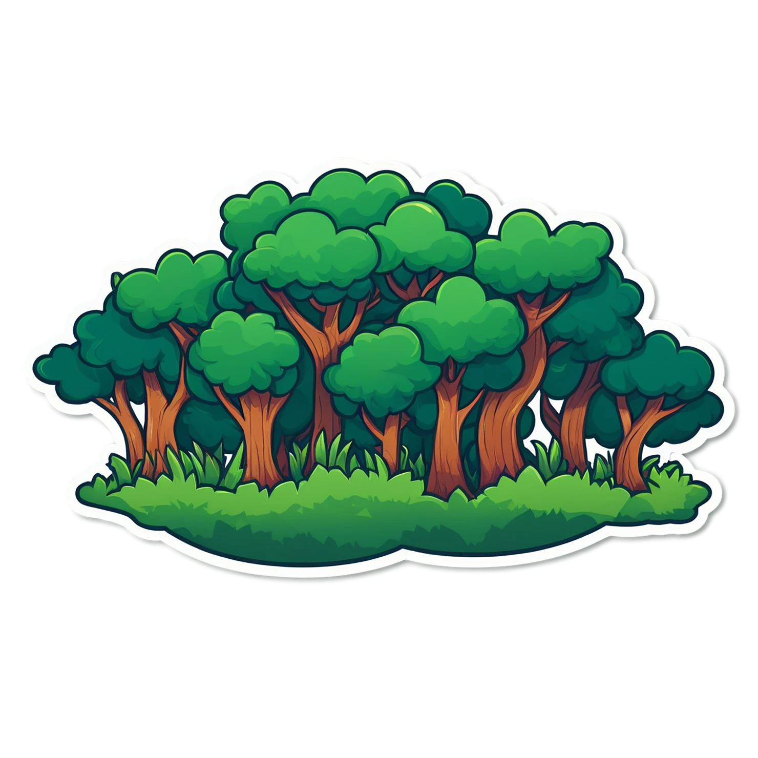 Forest cute sticker isolated on transparent background #17019