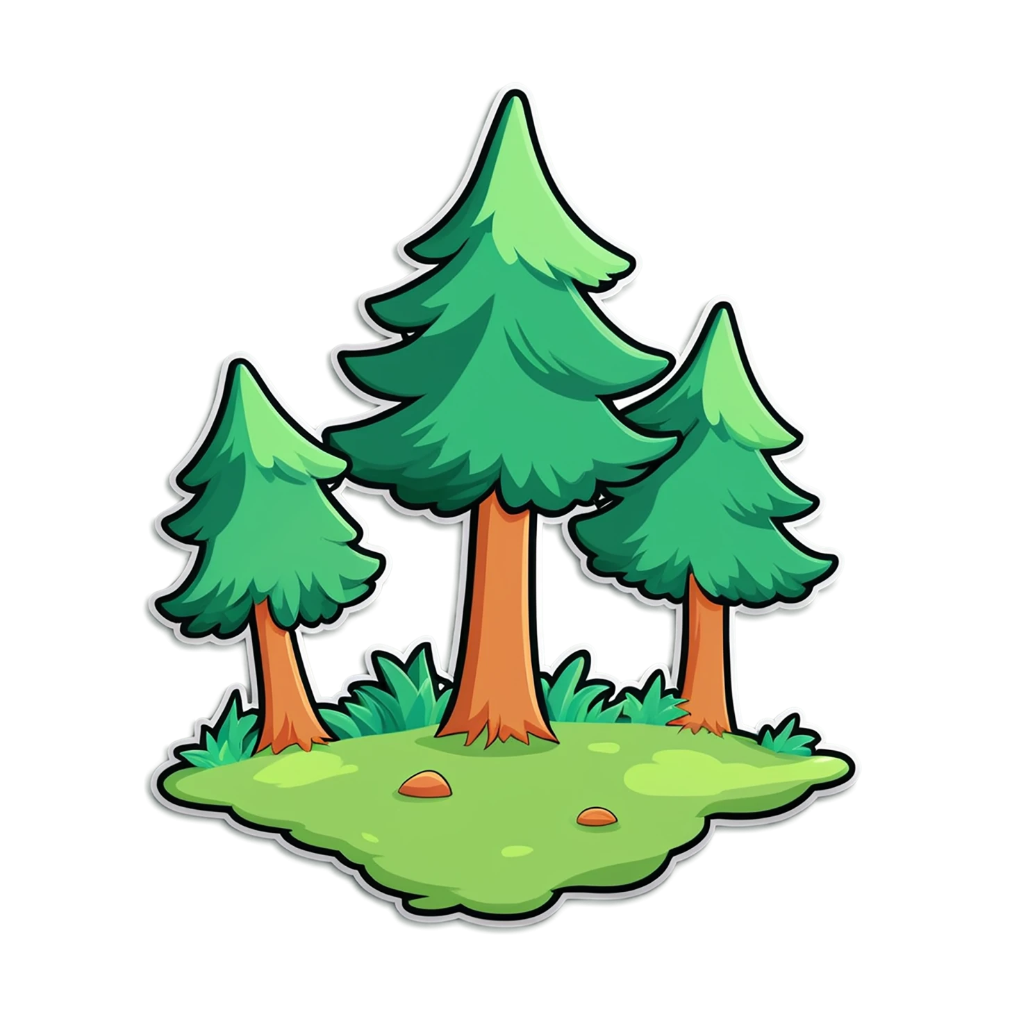 Forest cute sticker isolated on transparent background #17020