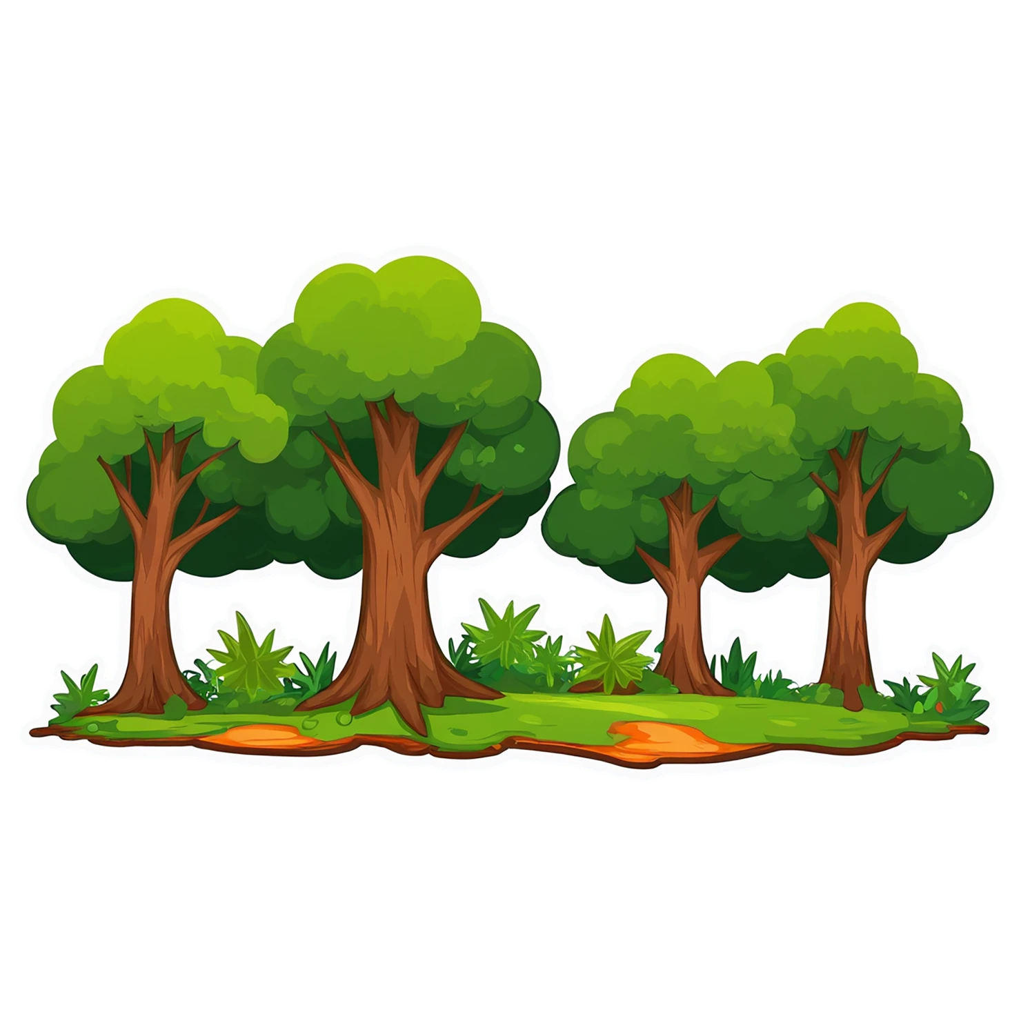 Forest cute sticker isolated on transparent background #17026