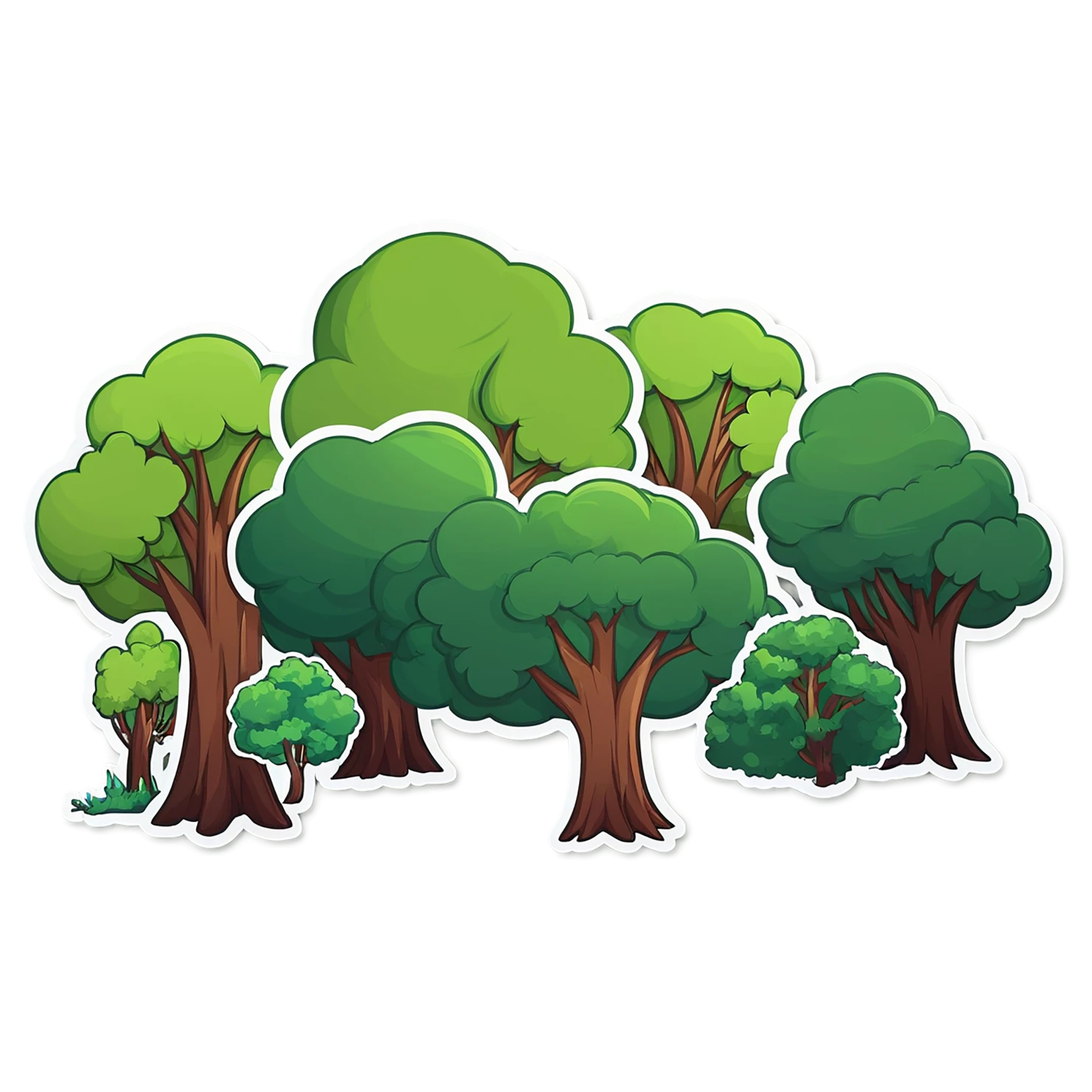 Forest cute sticker isolated on transparent background #17028