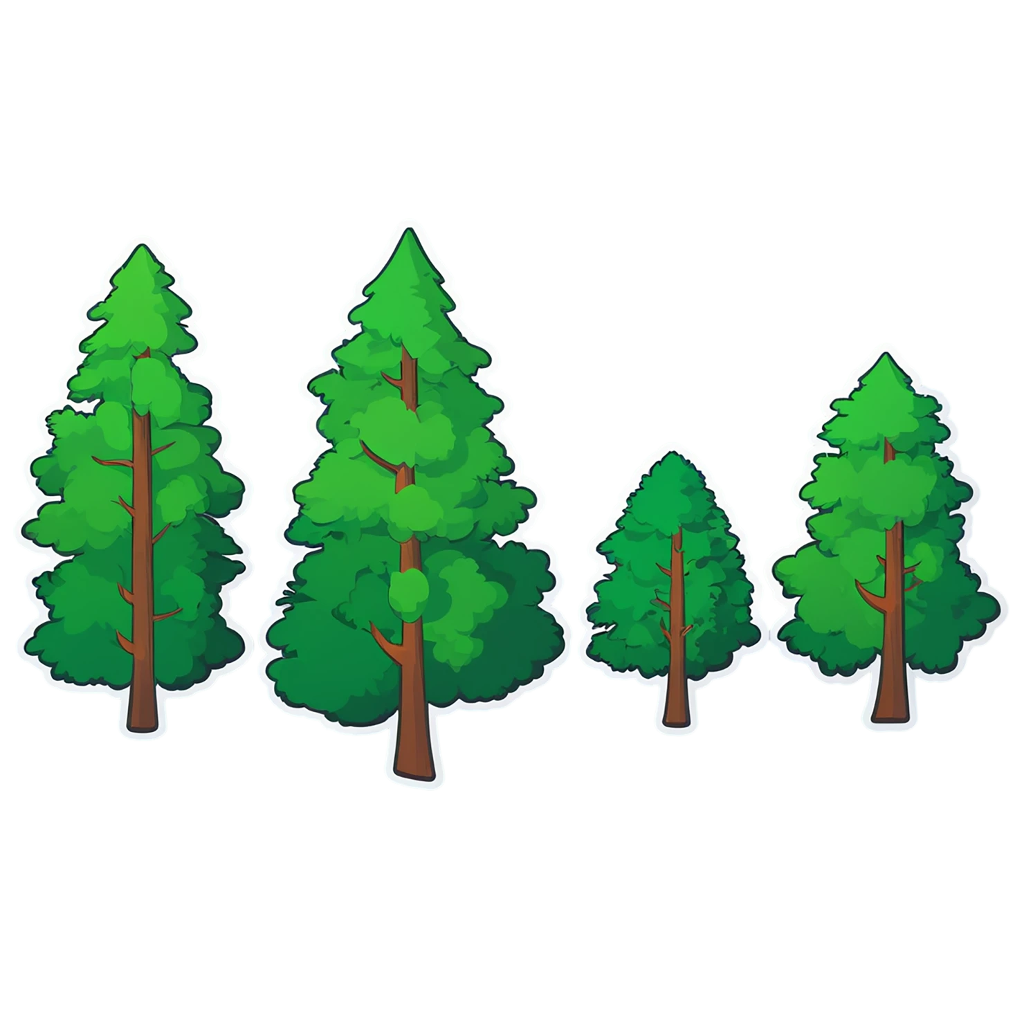 Forest cute sticker isolated on transparent background #17029