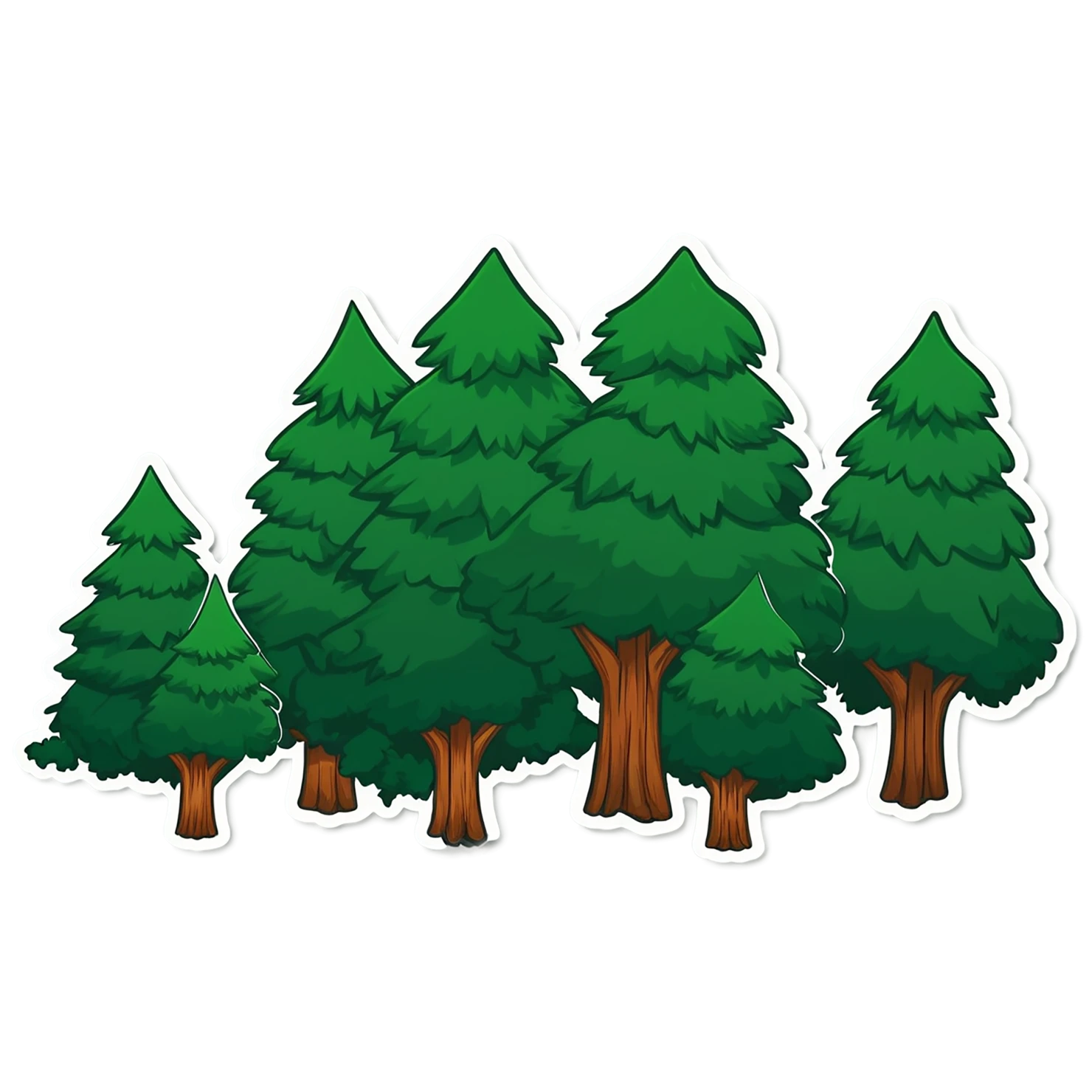 Forest cute sticker isolated on transparent background #17033